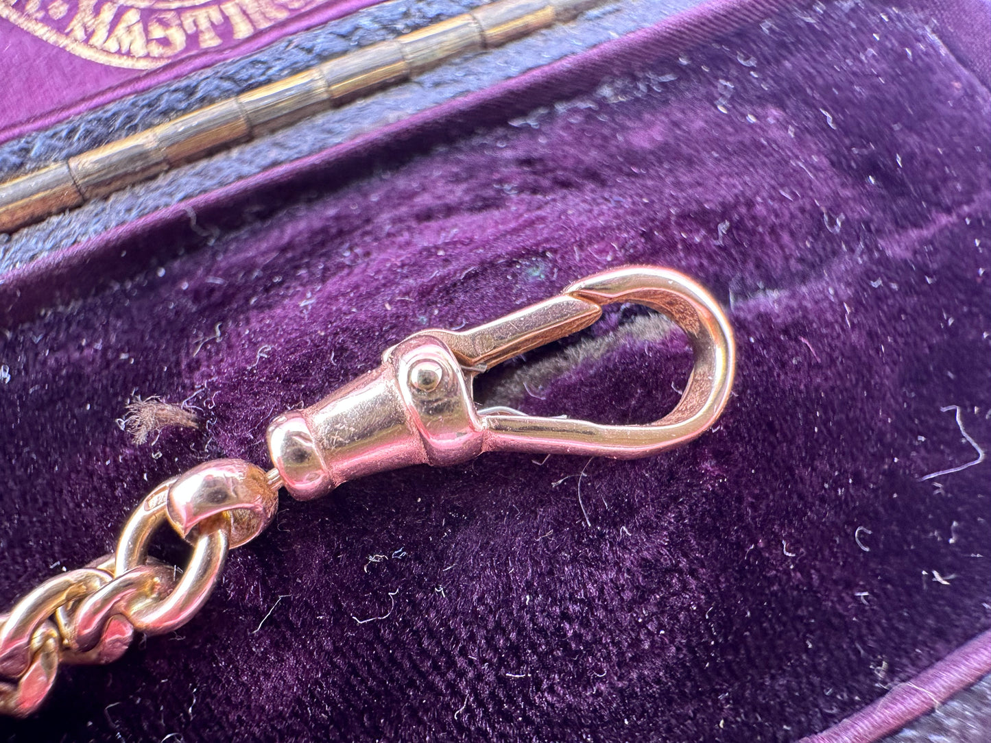 Vintage 9ct Peachy Gold Hollow curb extender