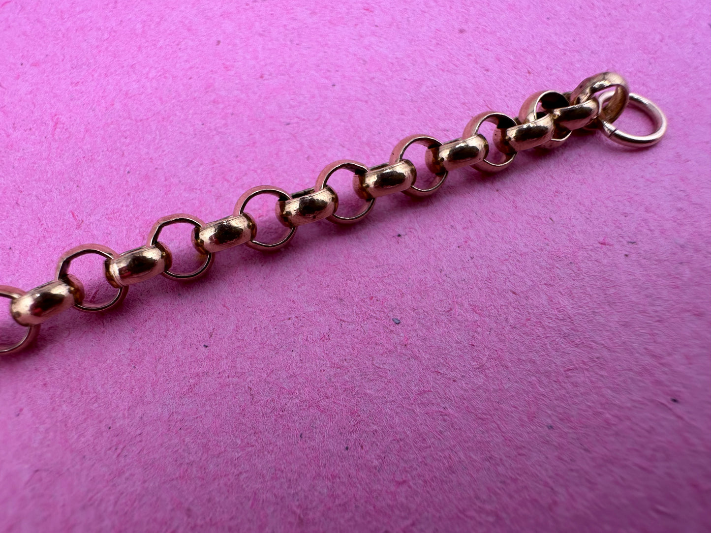 Vintage 9ct Yellow gold Belcher/Rolo extender