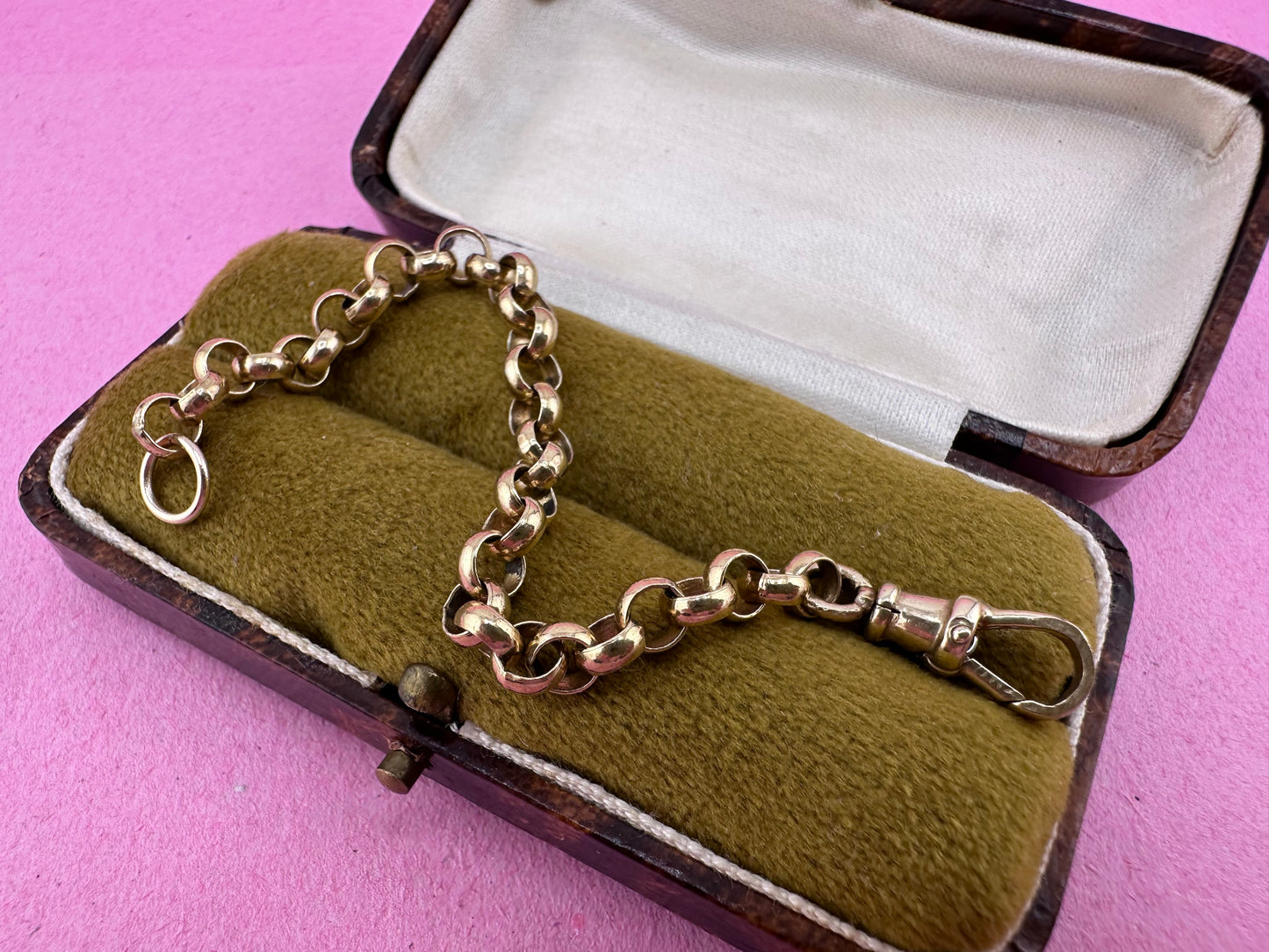 Vintage 9ct Yellow gold Belcher/Rolo extender