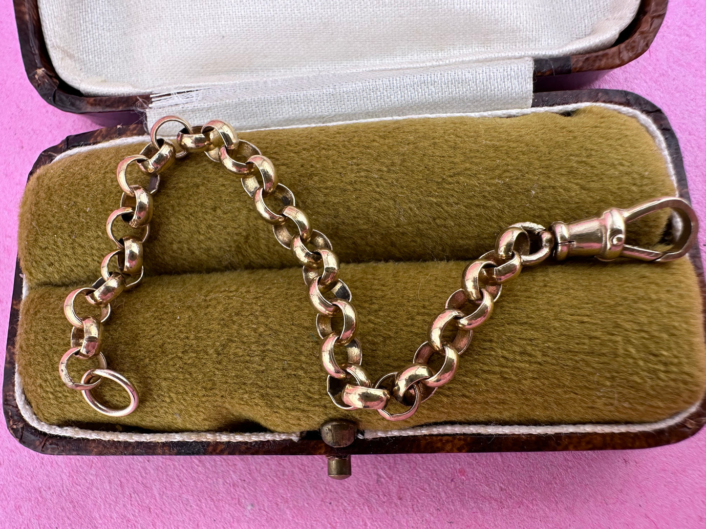 Vintage 9ct Yellow gold Belcher/Rolo extender