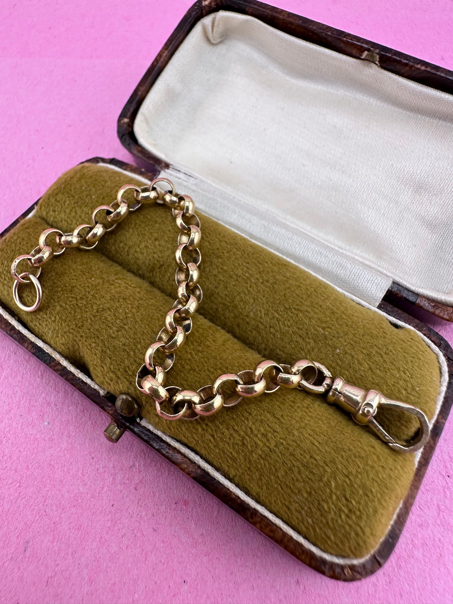 Vintage 9ct Yellow gold Belcher/Rolo extender