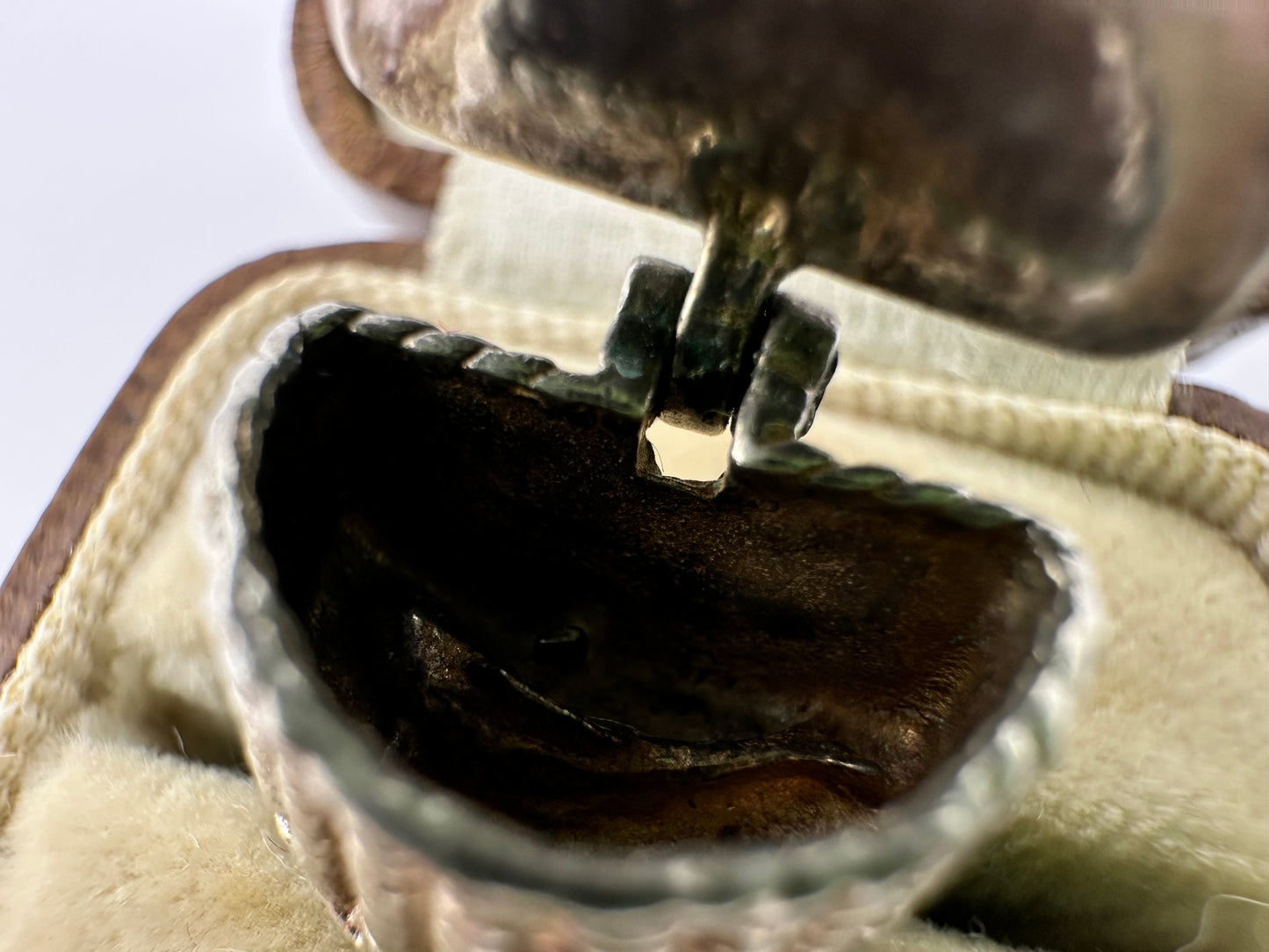 Silver Fish in a Basket Charm, opens
