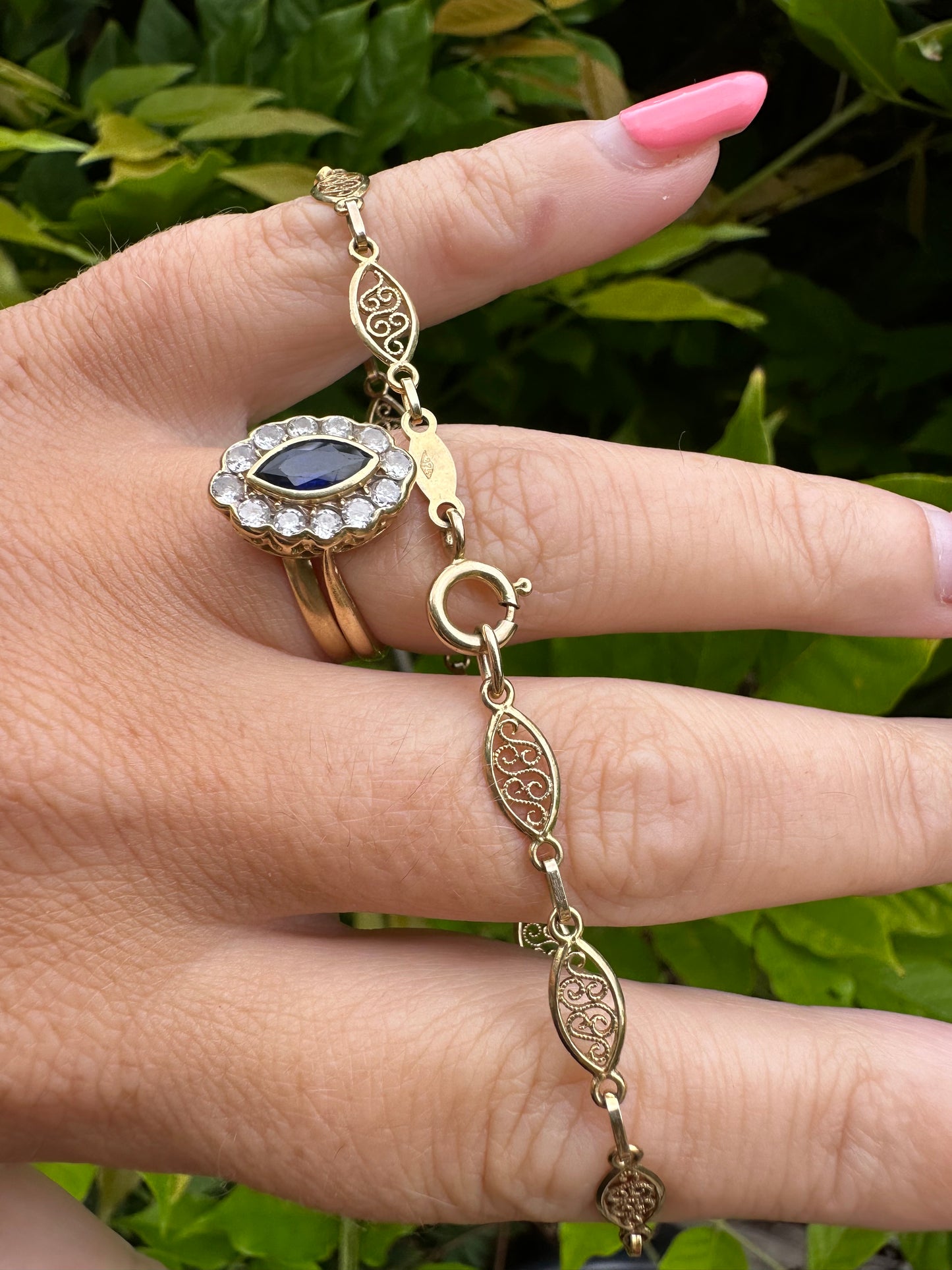 Vintage 9ct gold Filigree bracelet
