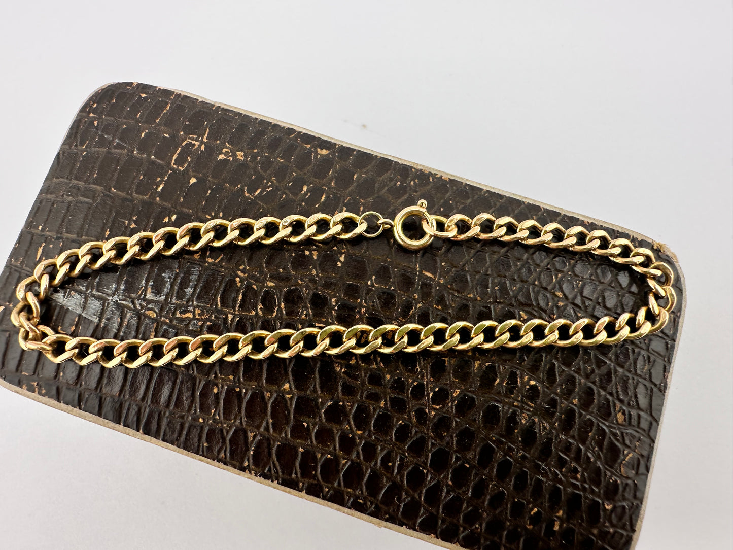 Vintage 9ct Peachy Gold curb bracelet