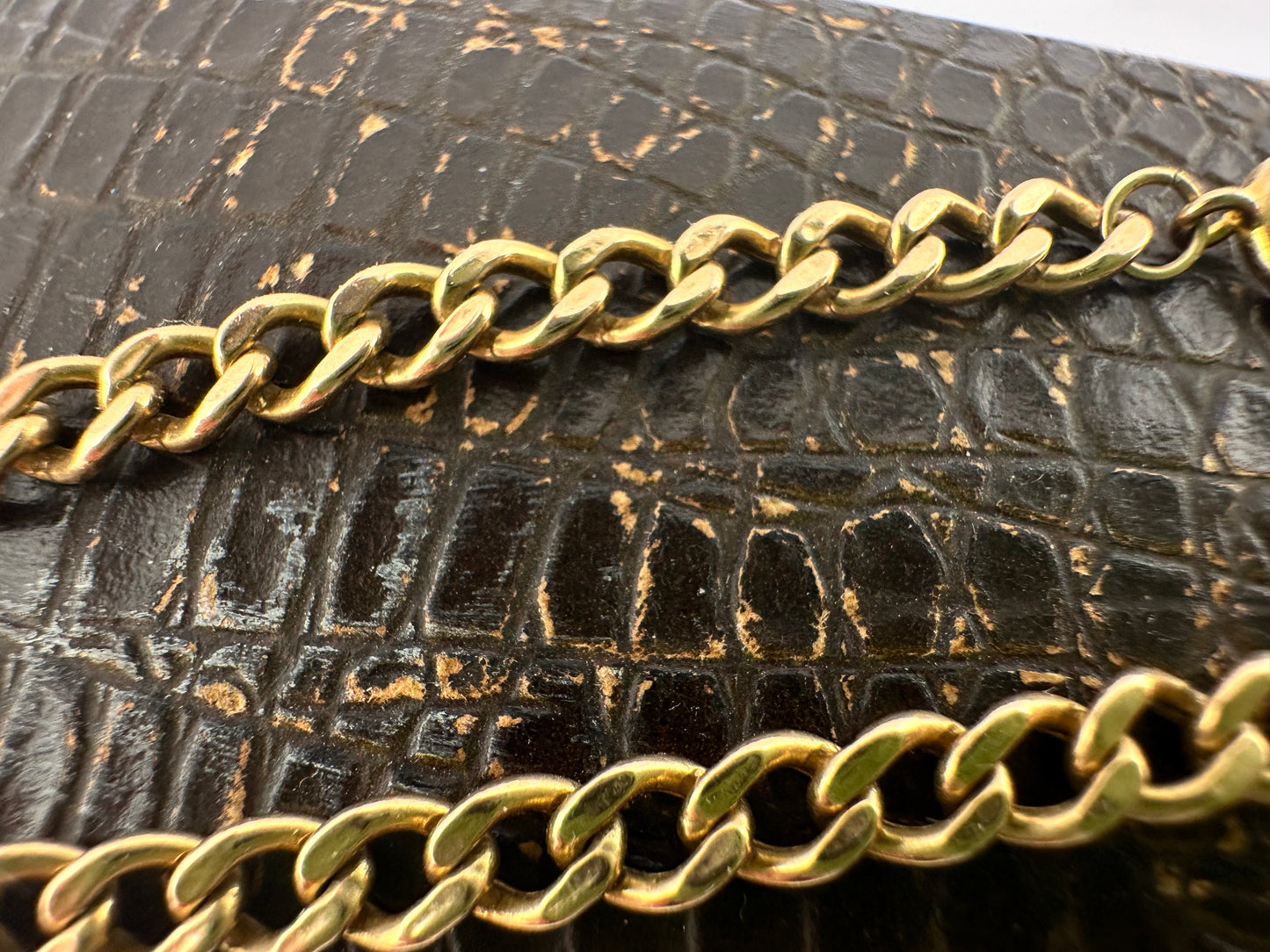 Vintage 9ct Peachy Gold curb bracelet