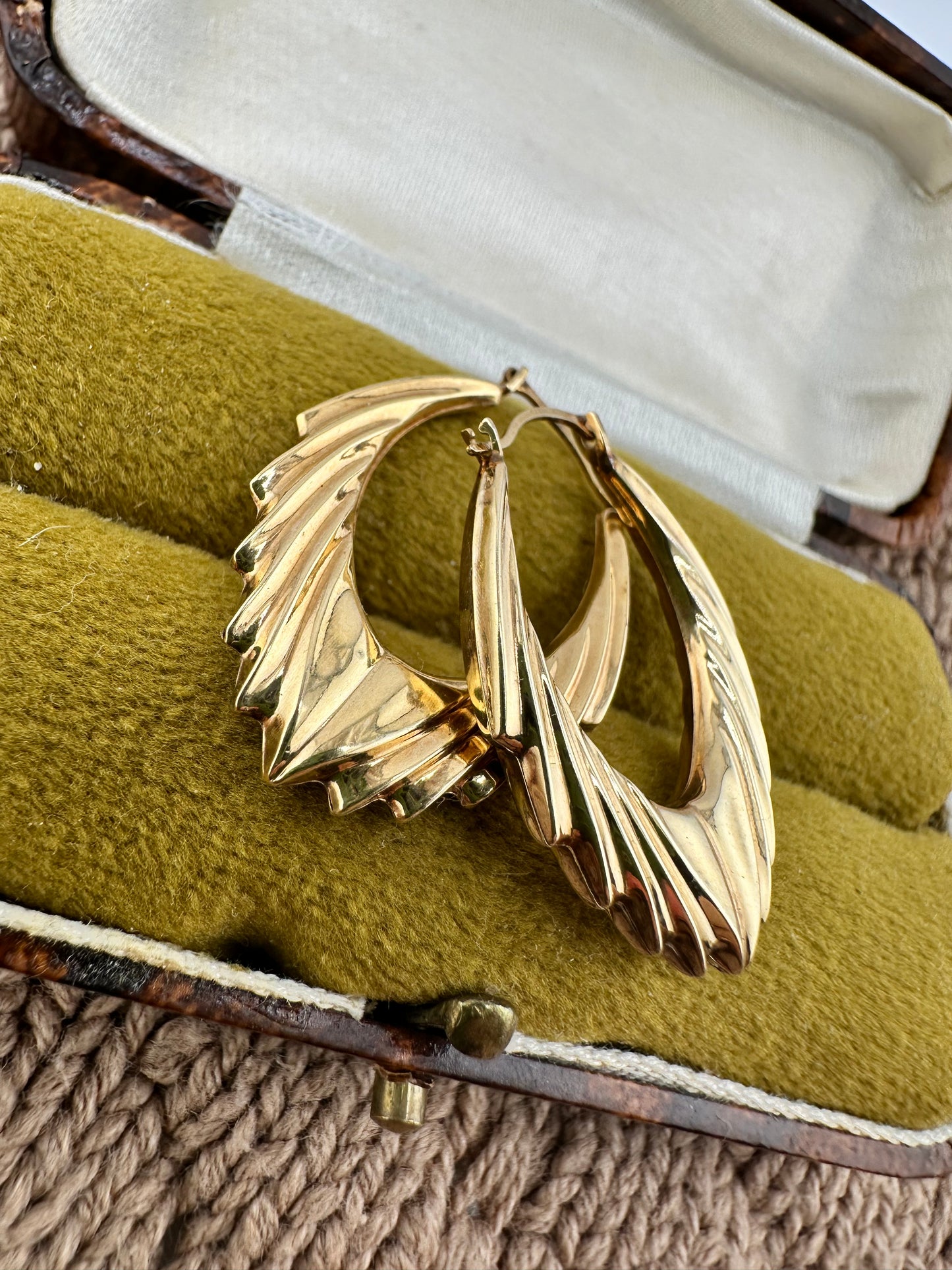 9ct Gold UnoAerre Spikey Hoops