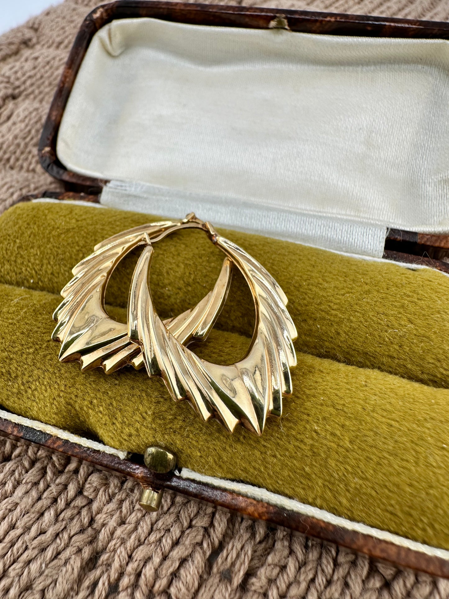 9ct Gold UnoAerre Spikey Hoops