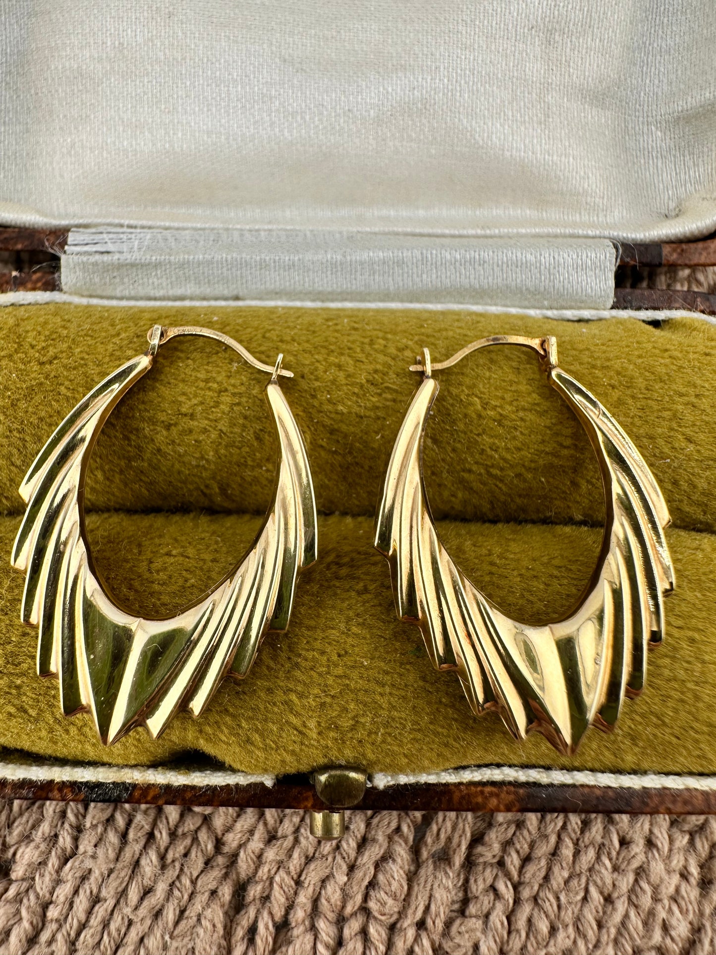 9ct Gold UnoAerre Spikey Hoops