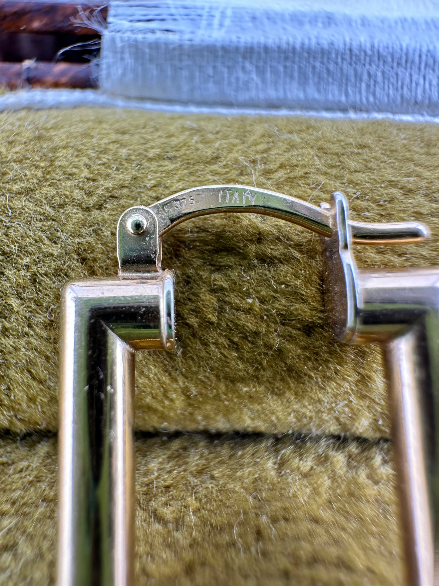 9ct Gold Rectangular Hoops