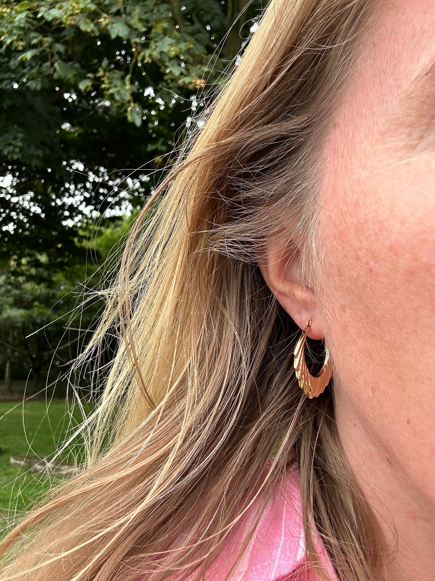 9ct Gold UnoAerre Spikey Hoops