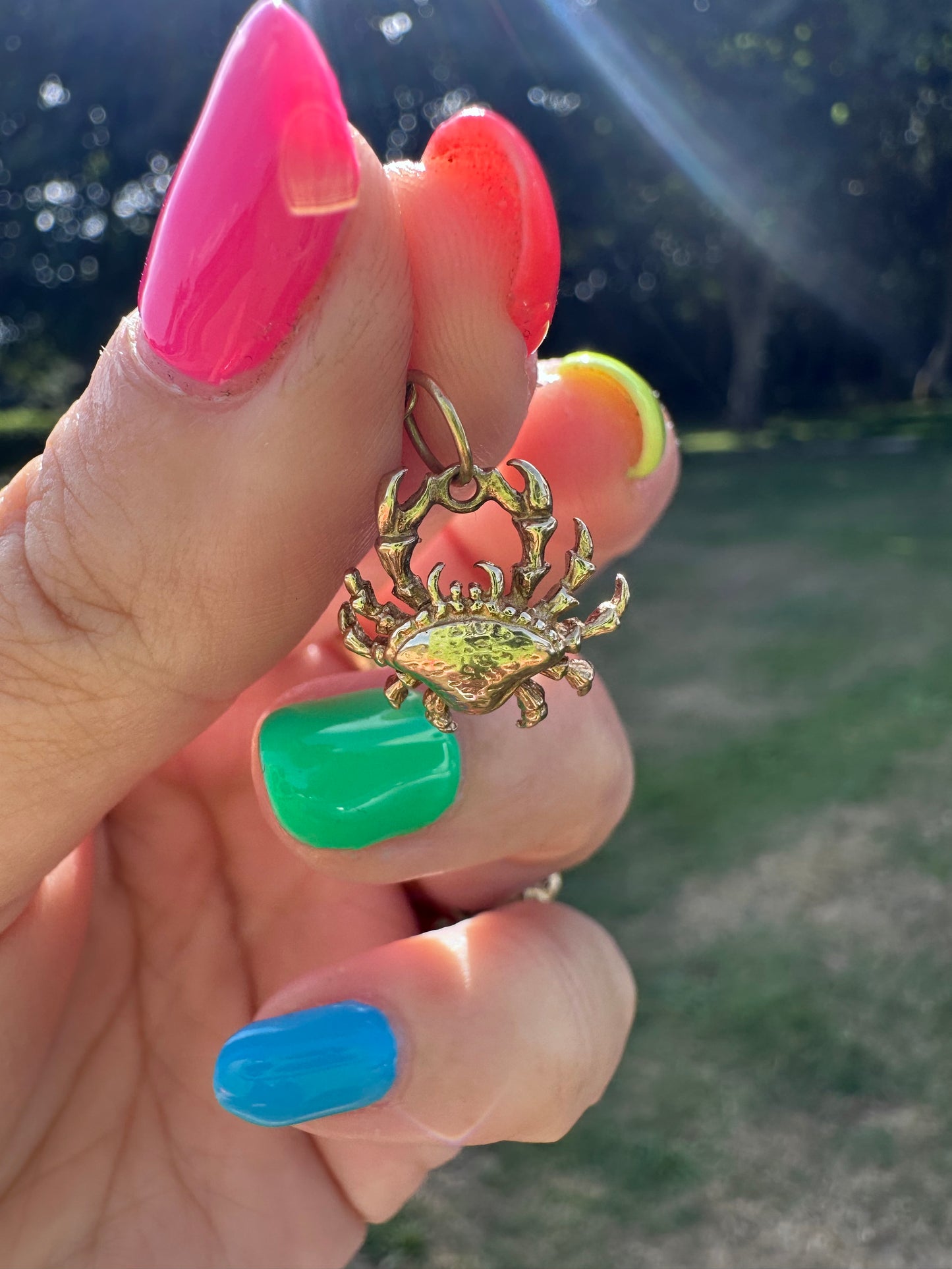 Vintage 9ct Gold Crab Charm