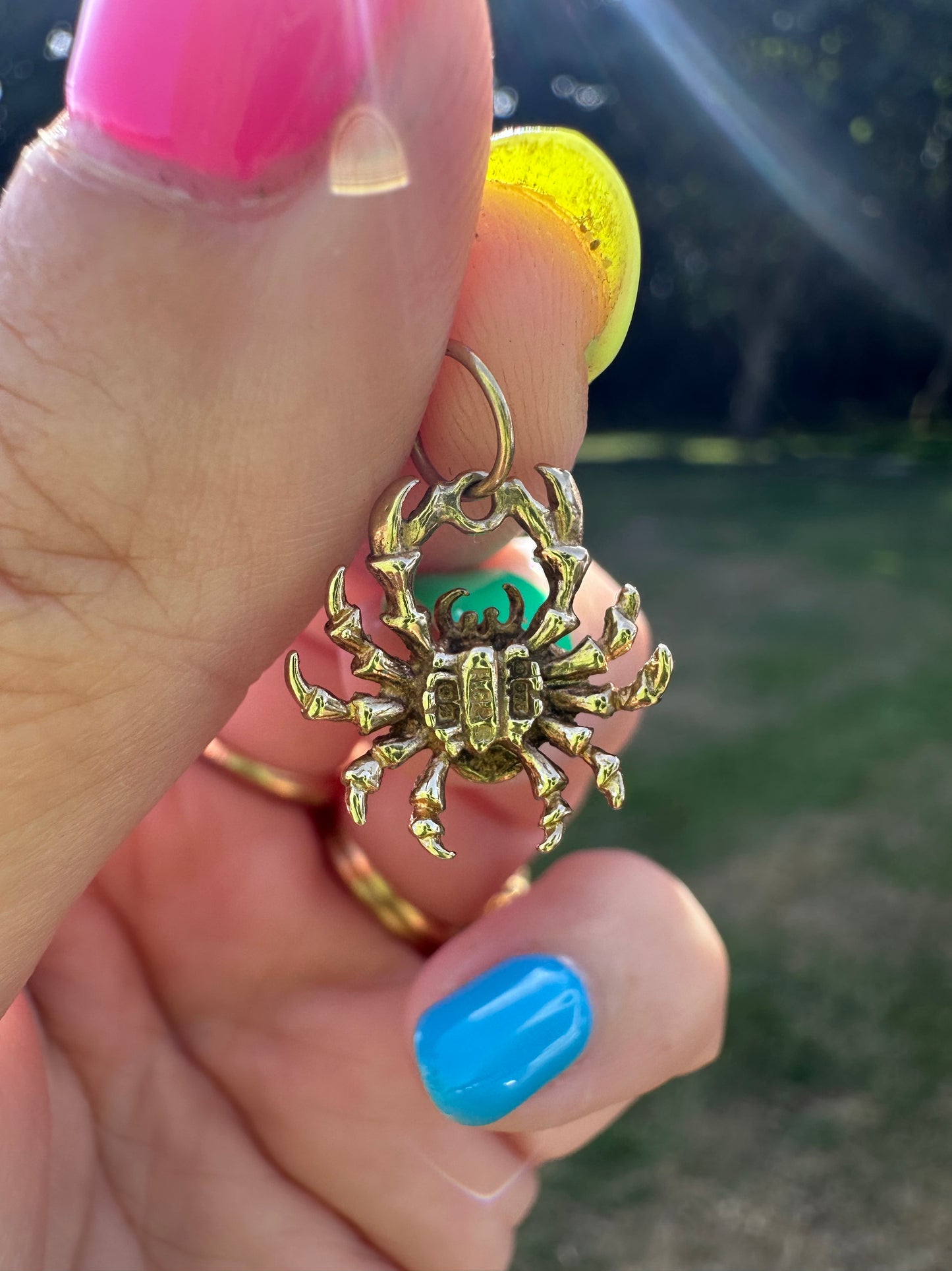 Vintage 9ct Gold Crab Charm