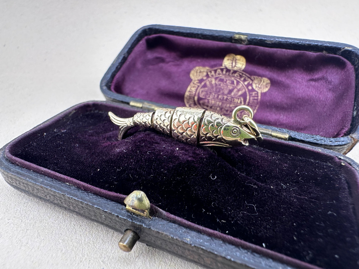 Vintage 9ct Gold Articulated Fish Charm