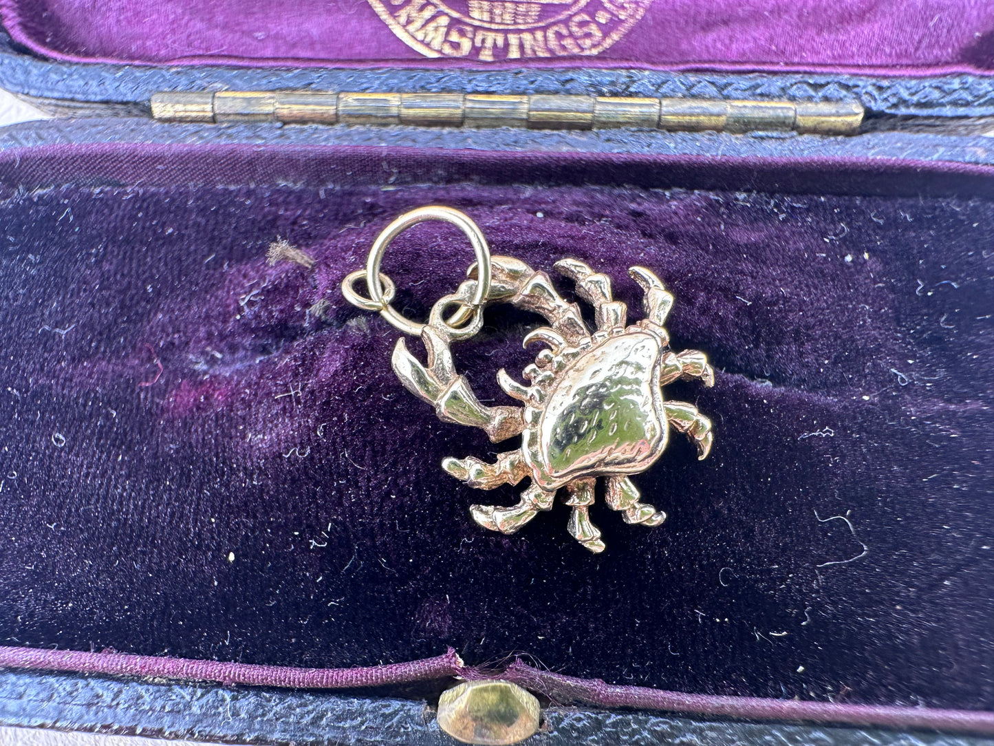 Vintage 9ct Gold Crab Charm