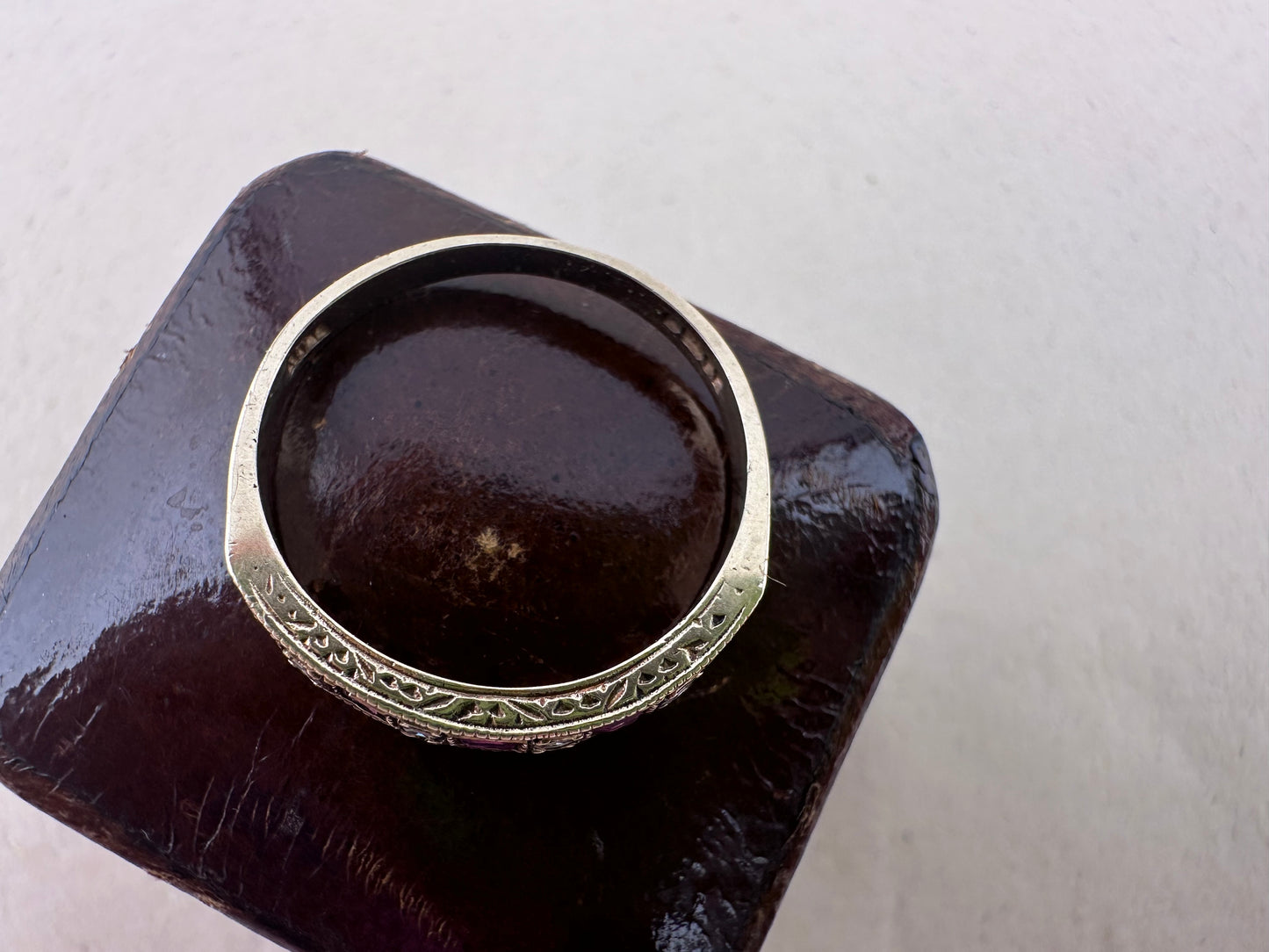 9ct Gold Diamond and Ruby Half eternity band