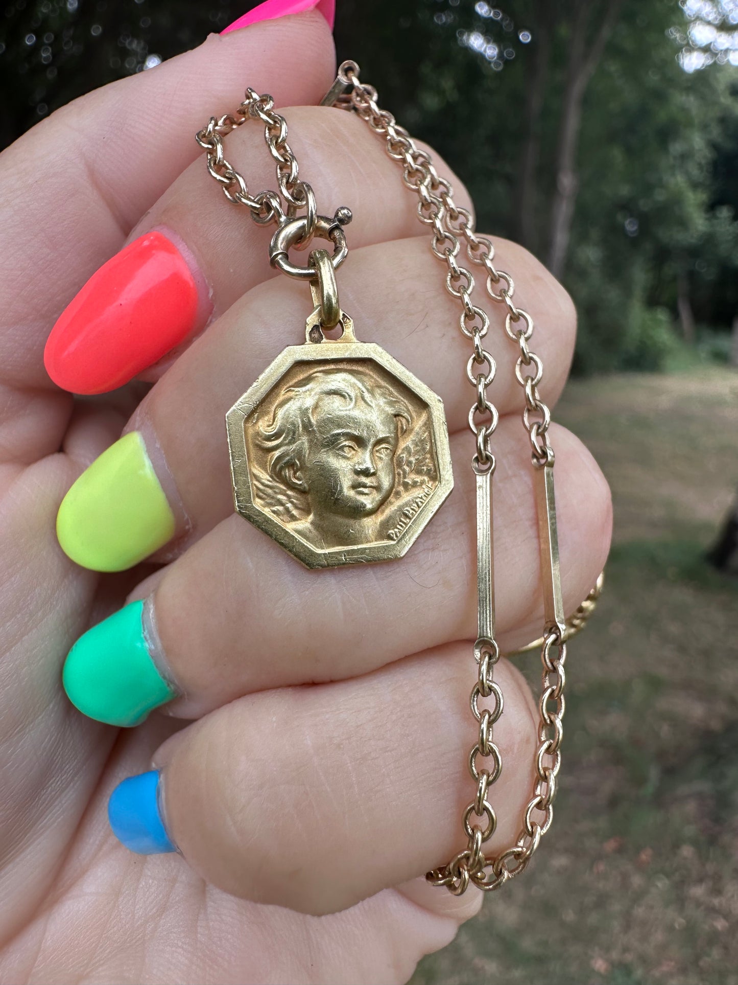 French 18ct Gold Cherub Charm by Paul Brandt