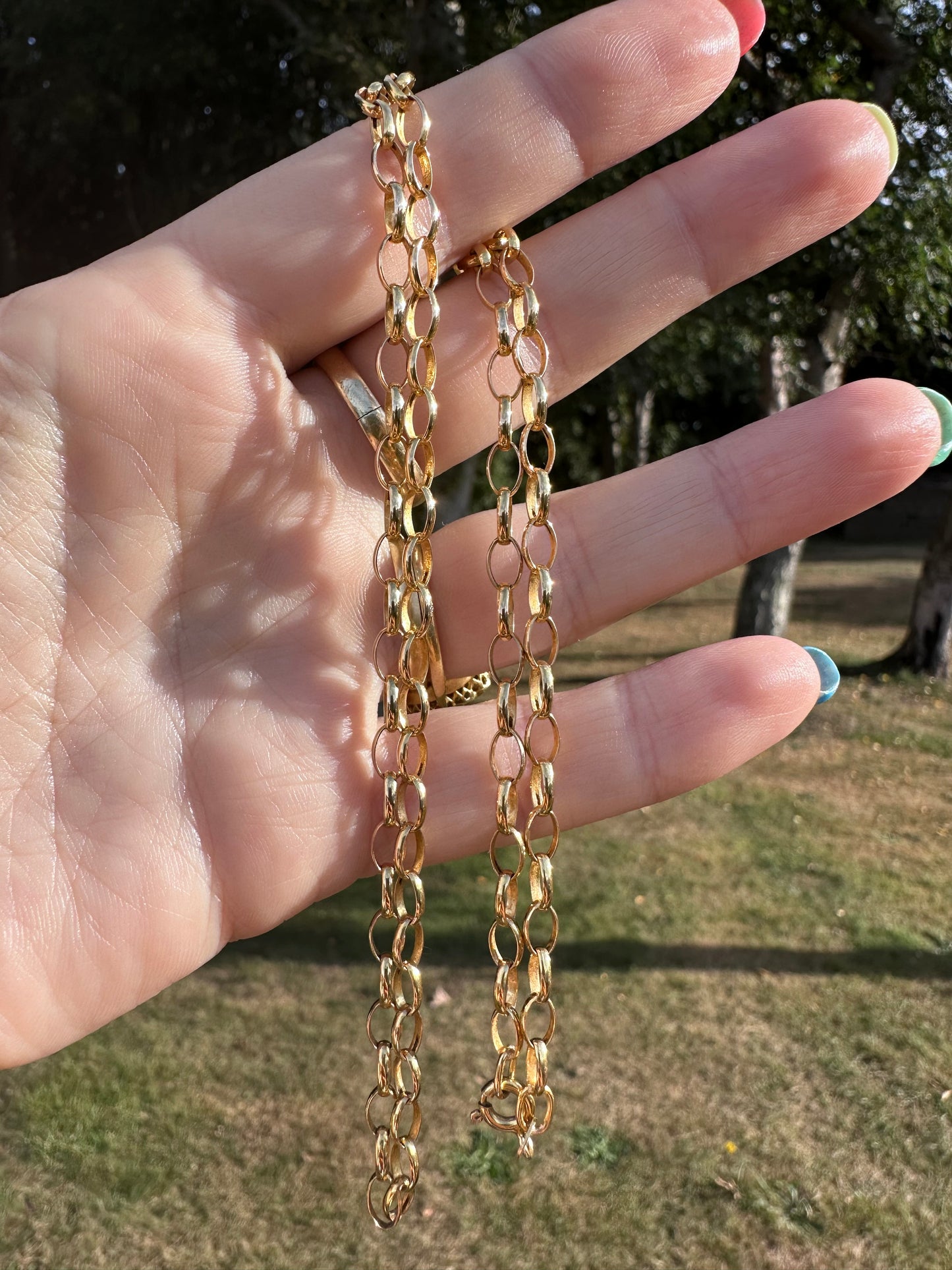9ct Italian Oval Belcher chain
