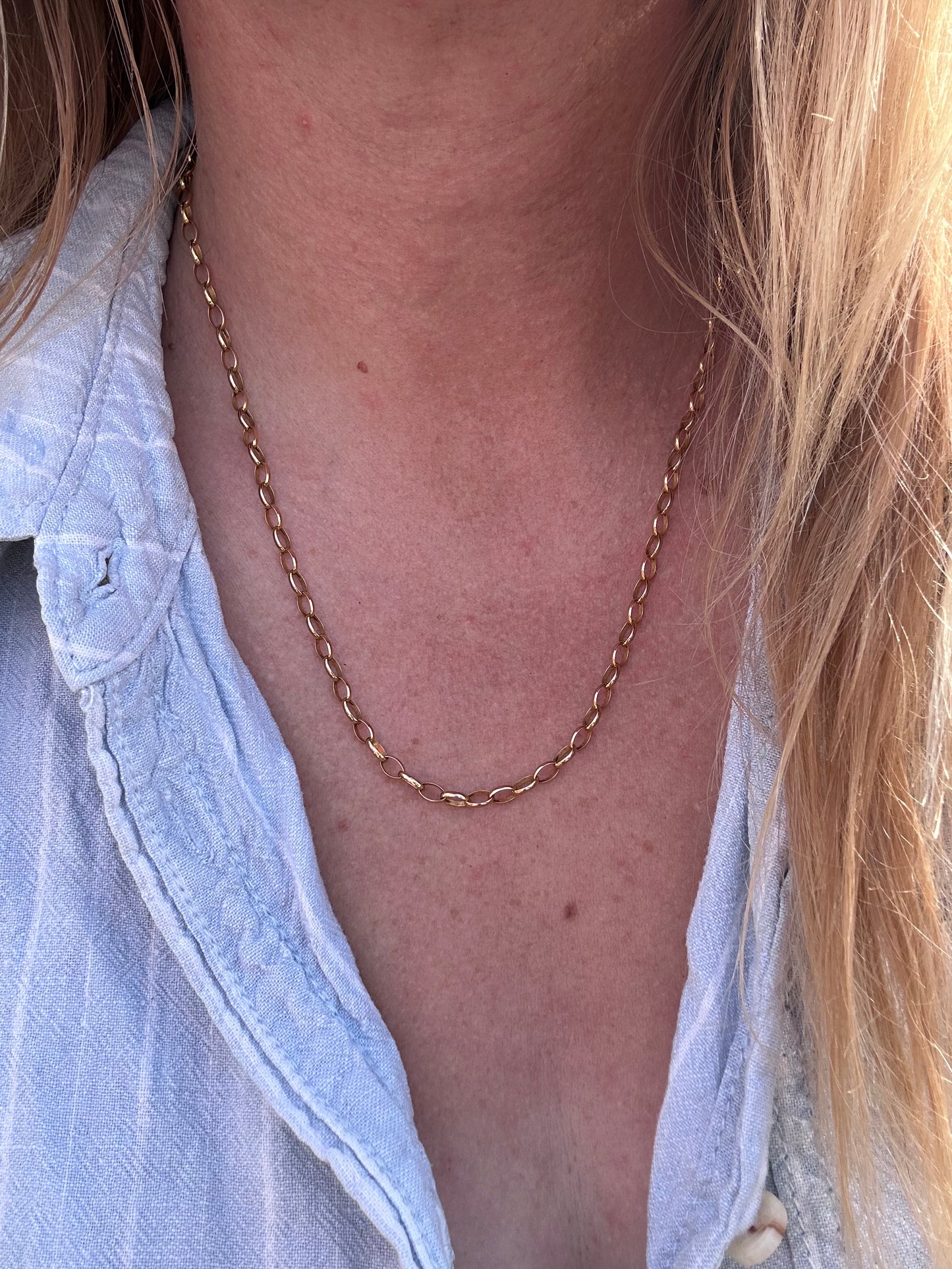 9ct Italian Oval Belcher chain