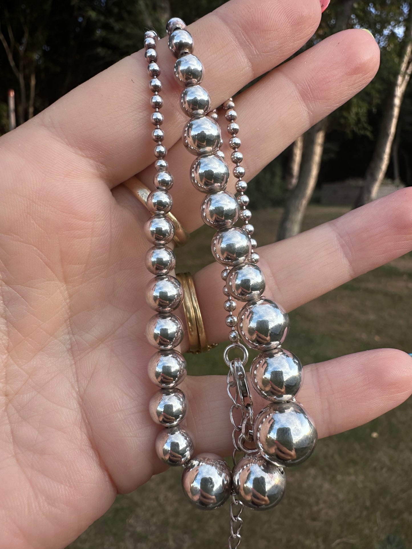 Sterling Silver Graduated Ball Chain