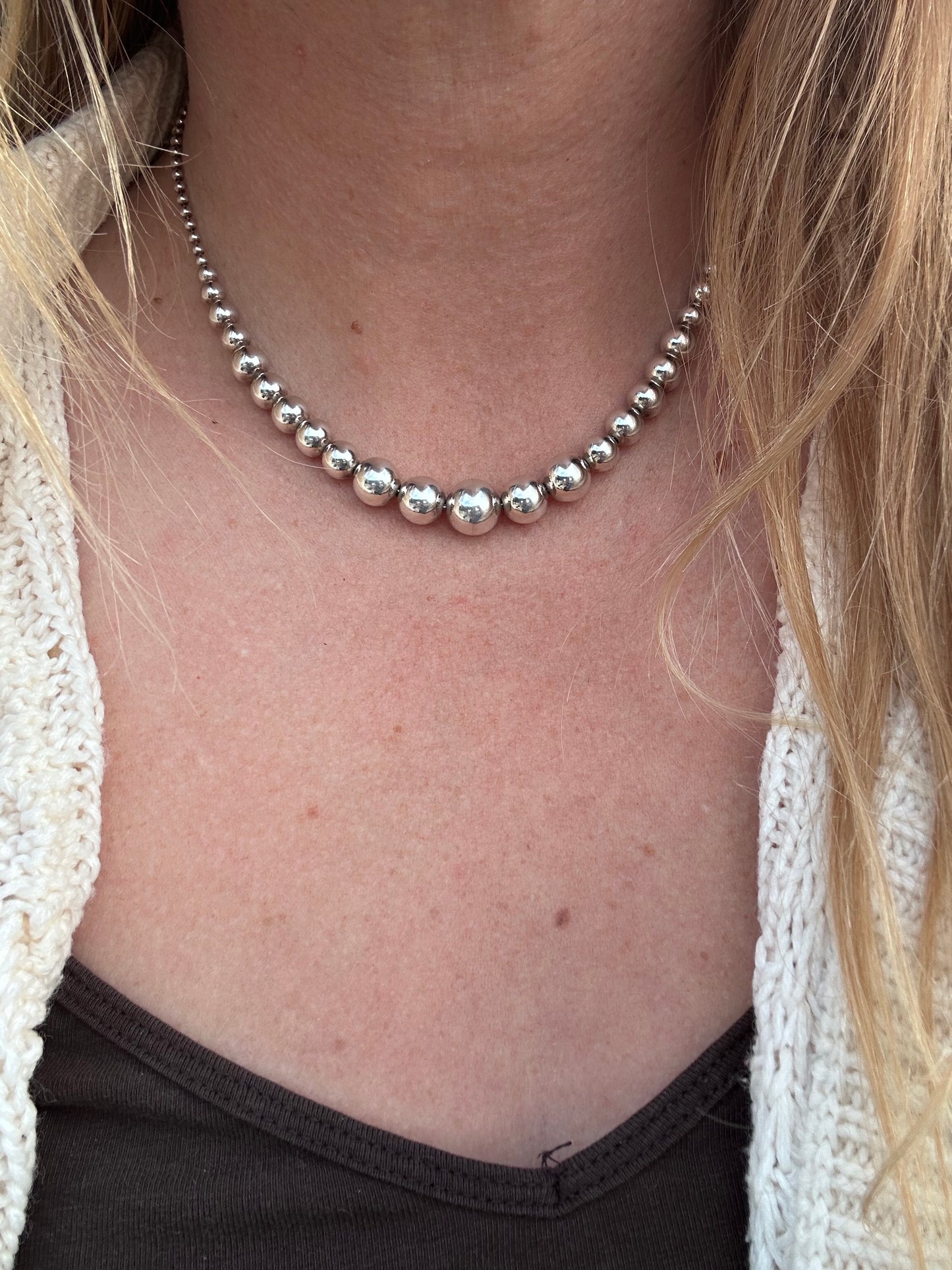 Sterling Silver Graduated Ball Chain