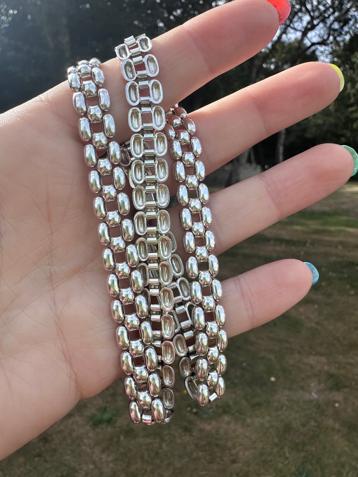 Vintage Sterling silver Panther necklace