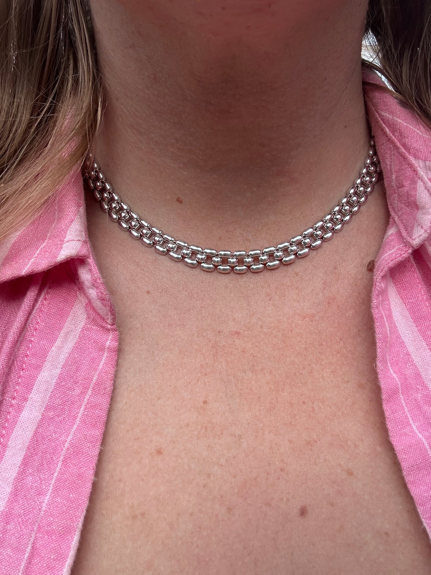 Vintage Sterling silver Panther necklace