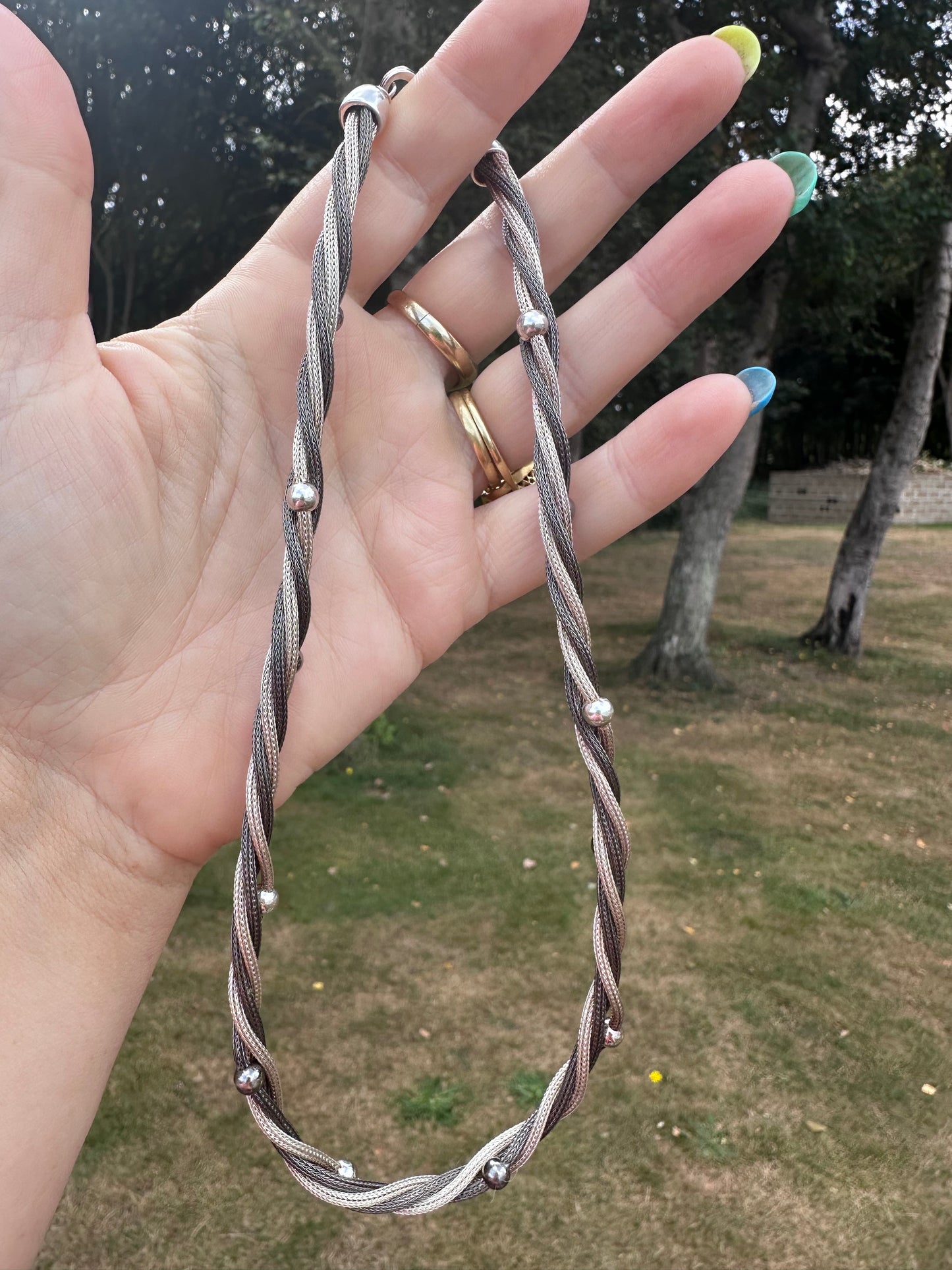 Sterling Silver Italian Mesh Rope chain twist chain