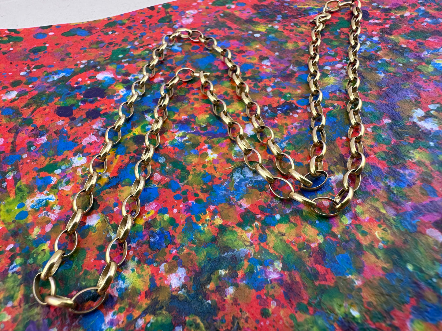 9ct Italian Oval Belcher chain