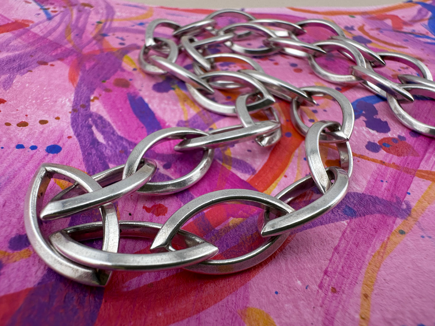 Sterling Silver Eye link chain with concealed clasp