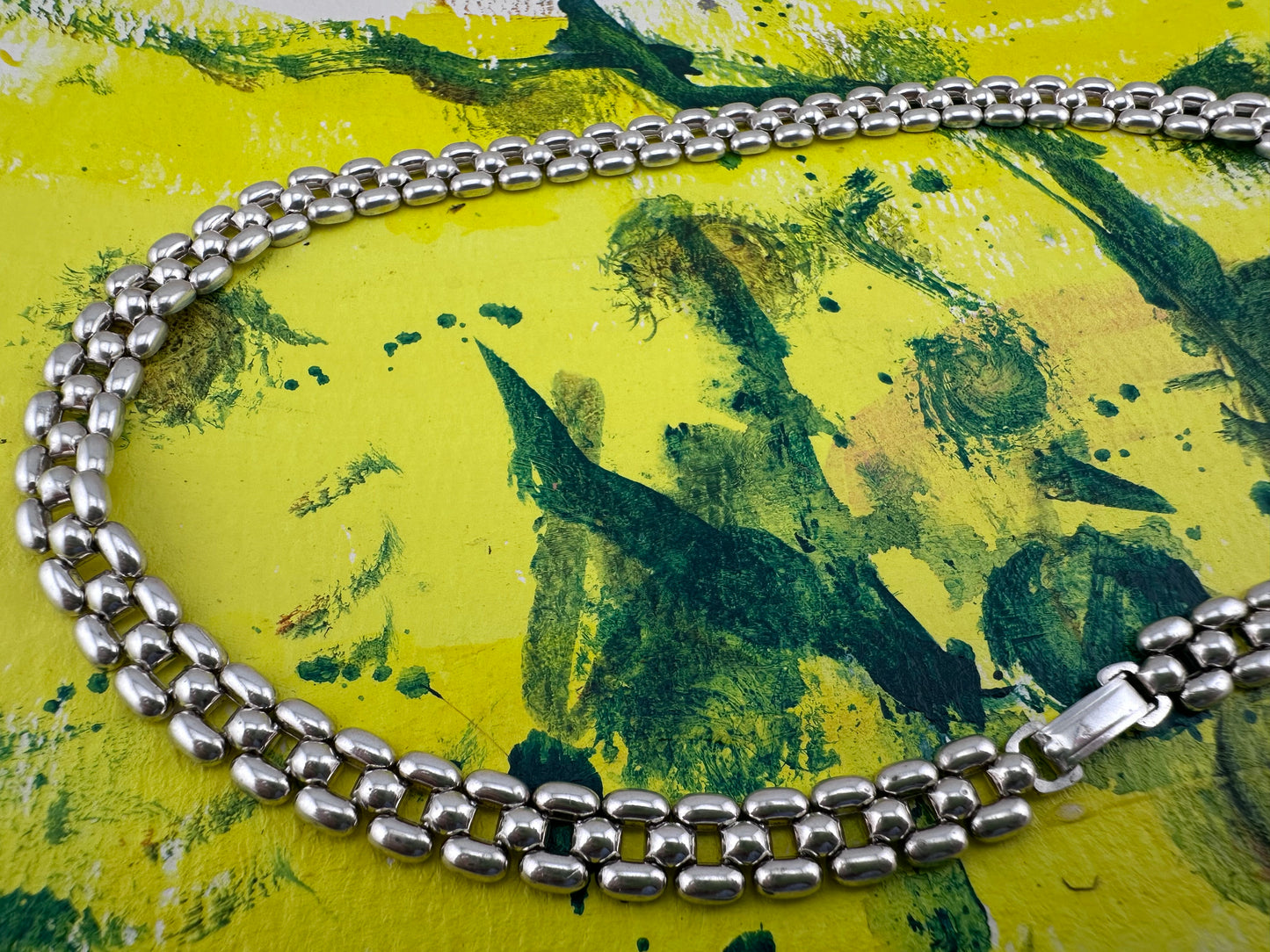 Vintage Sterling silver Panther necklace