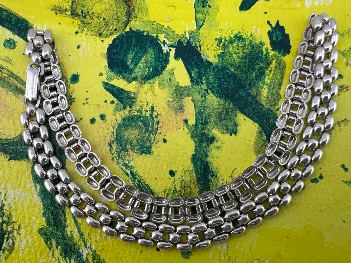 Vintage Sterling silver Panther necklace