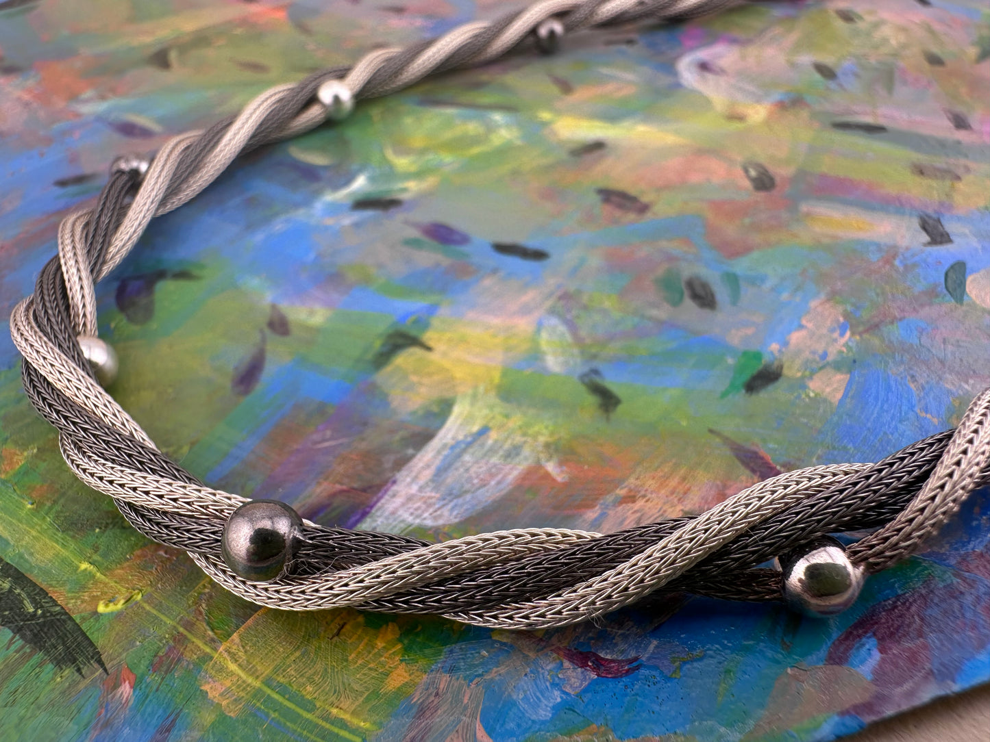 Sterling Silver Italian Mesh Rope chain twist chain