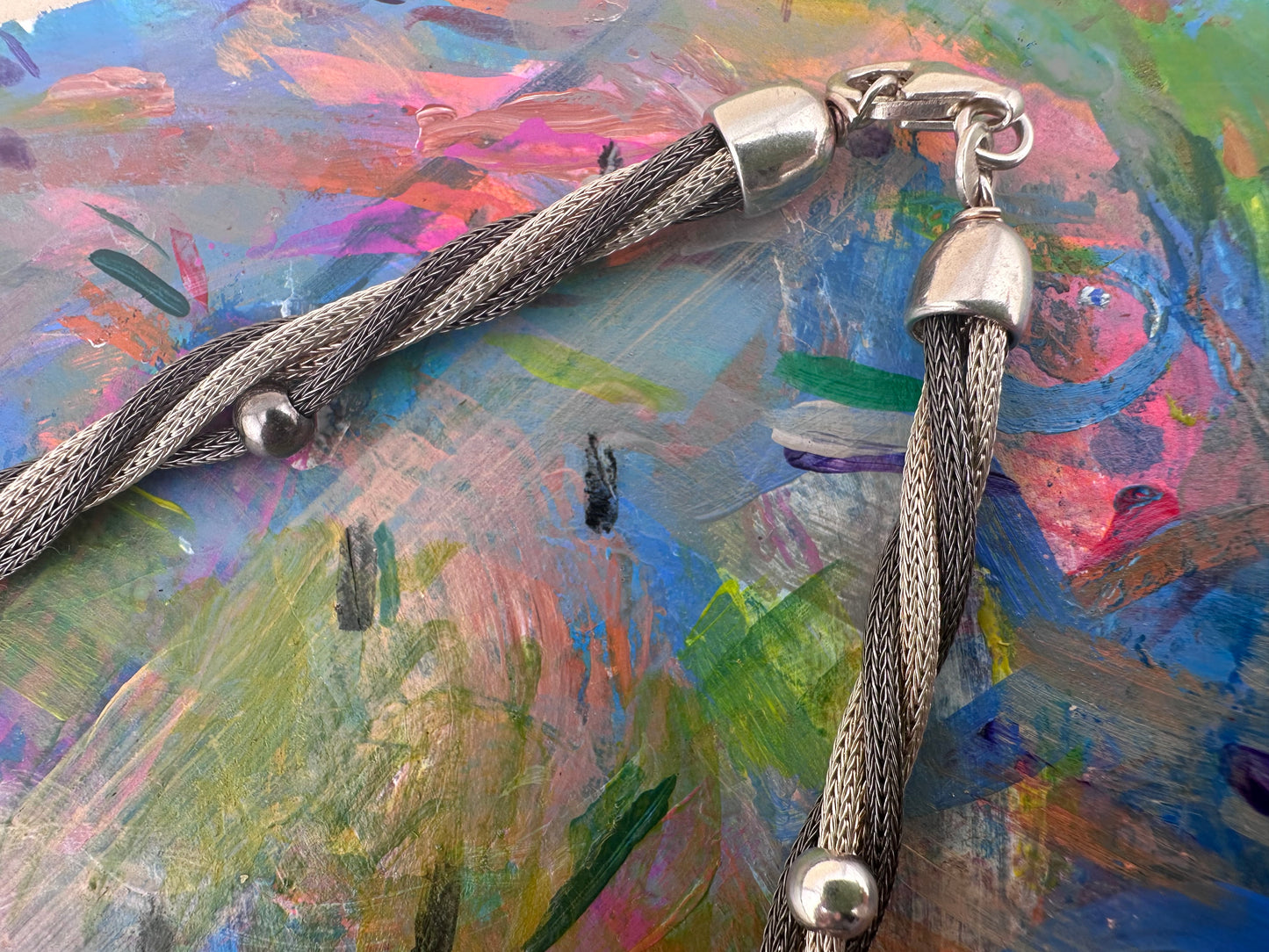 Sterling Silver Italian Mesh Rope chain twist chain