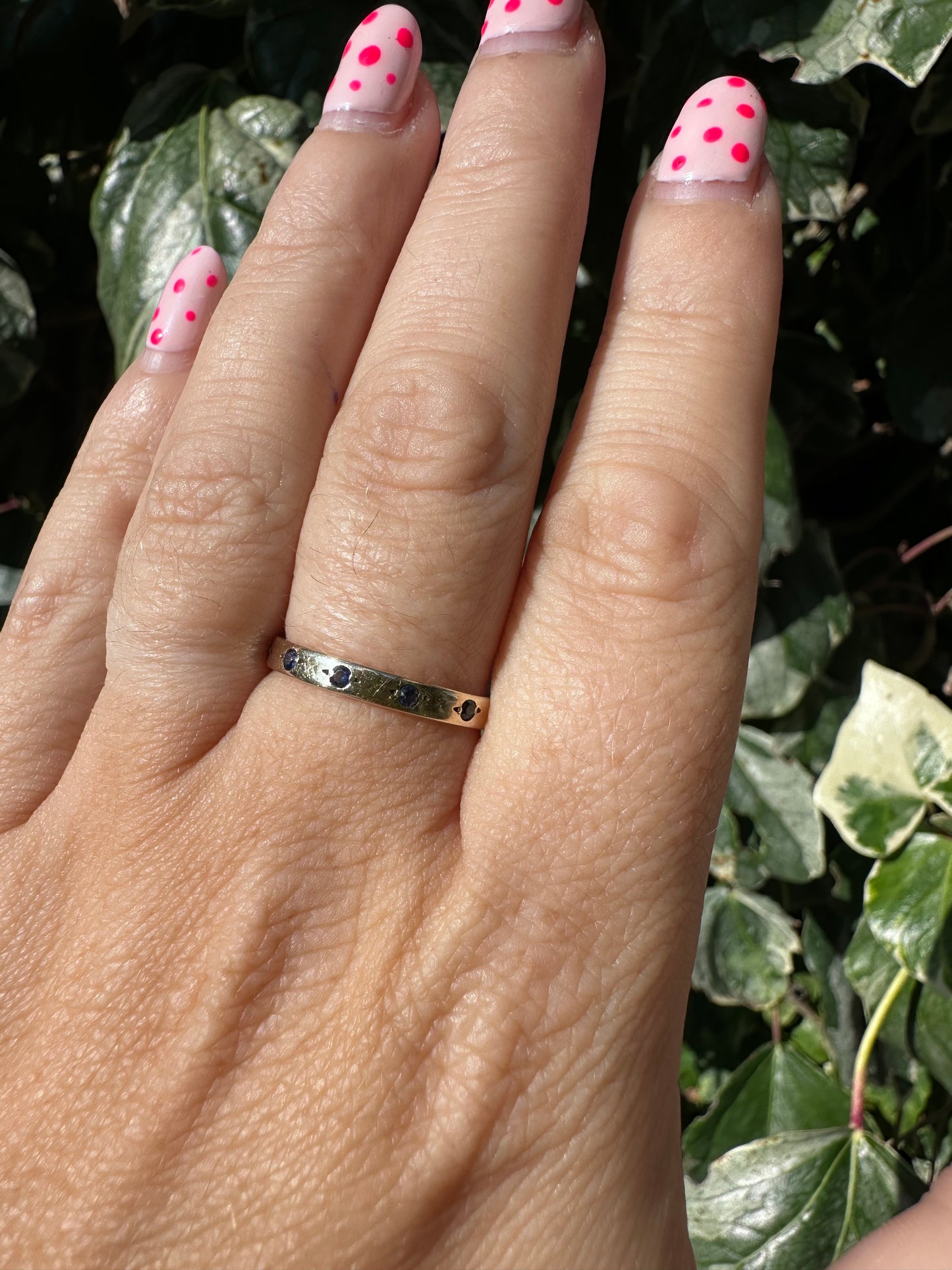 Vintage 9ct Gold Sapphire full eternity band
