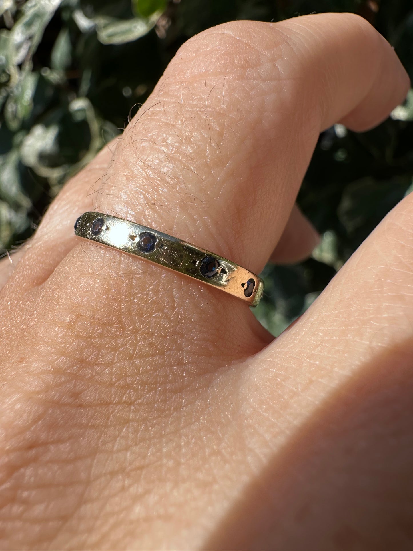Vintage 9ct Gold Sapphire full eternity band