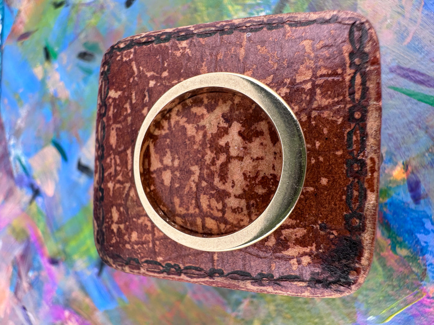Vintage 14ct Gold channel set diamond ring