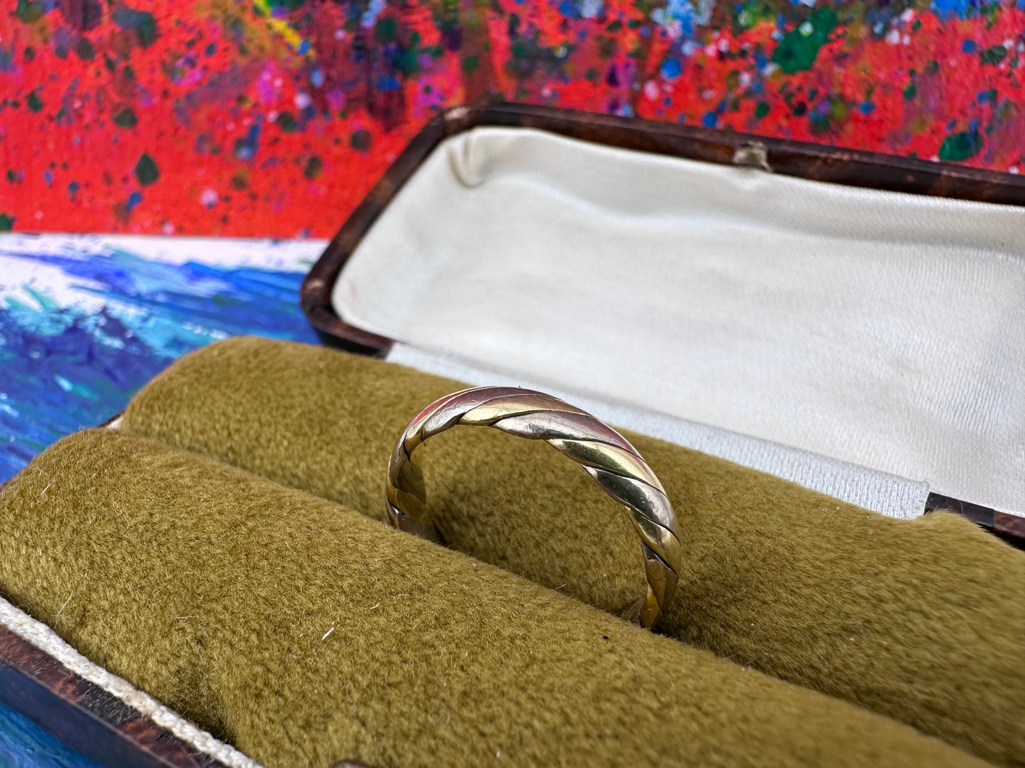 Vintage 18ct Bi-colour Twist ring