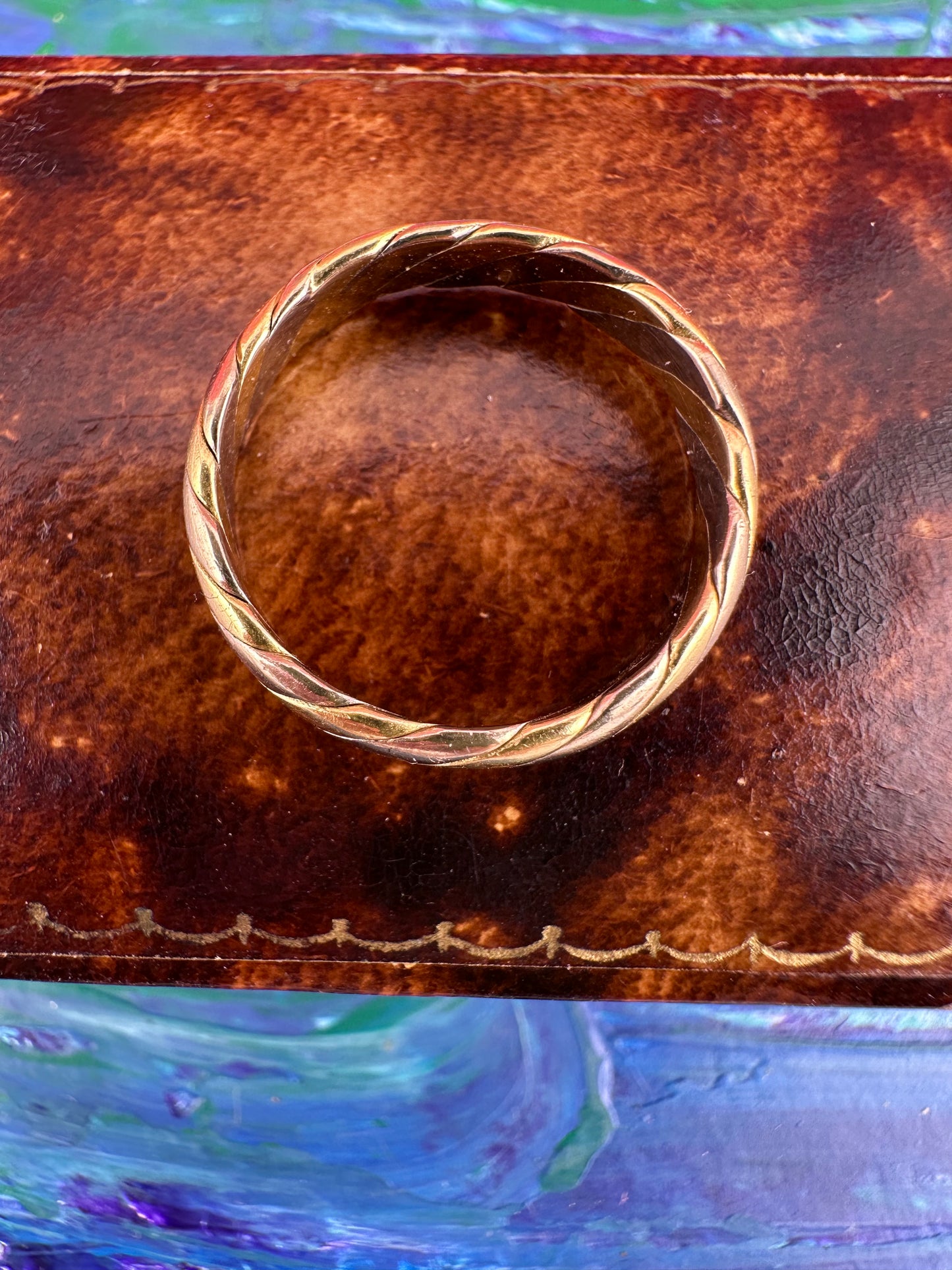 Vintage 18ct Bi-colour Twist ring