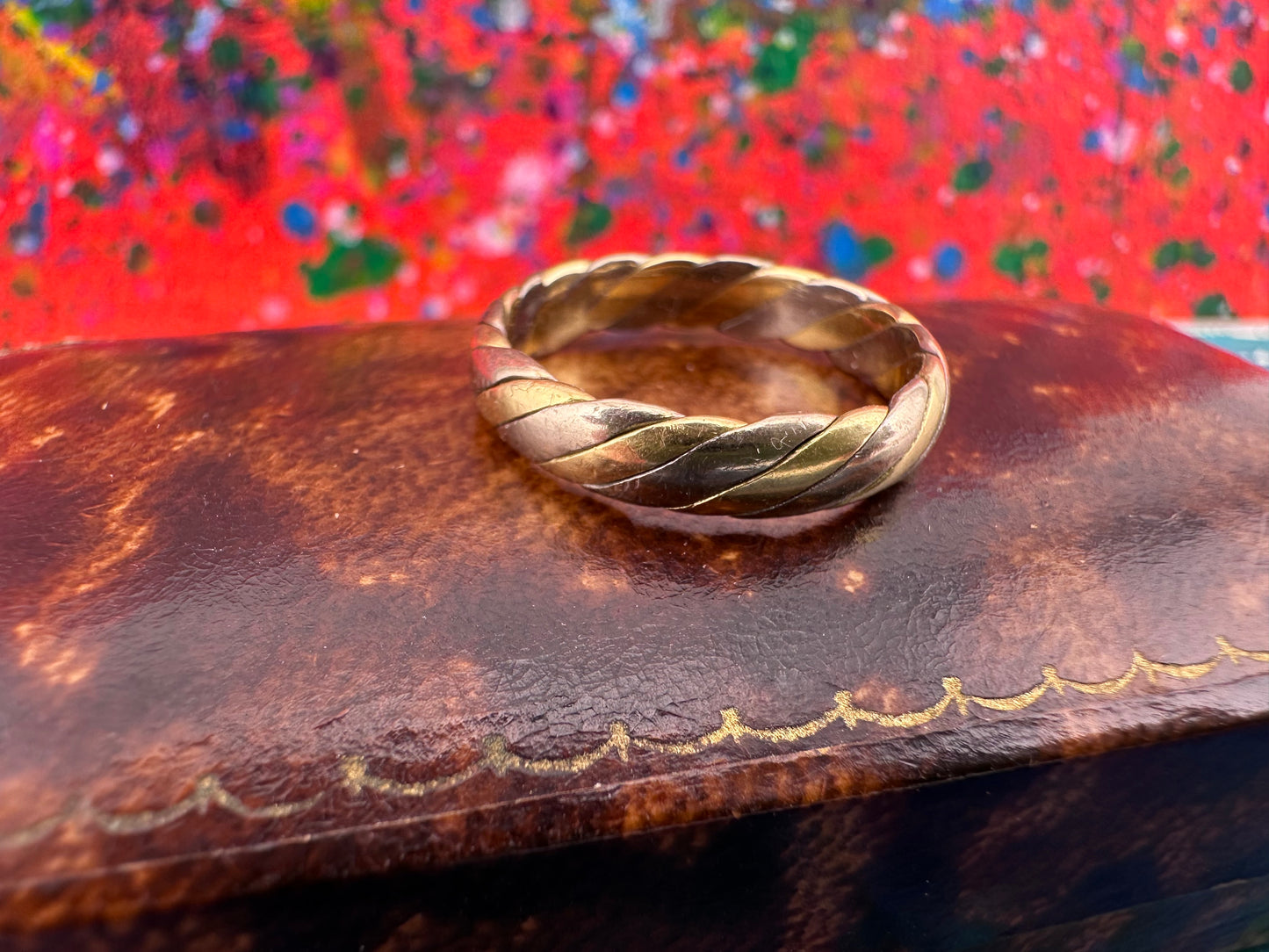 Vintage 18ct Bi-colour Twist ring