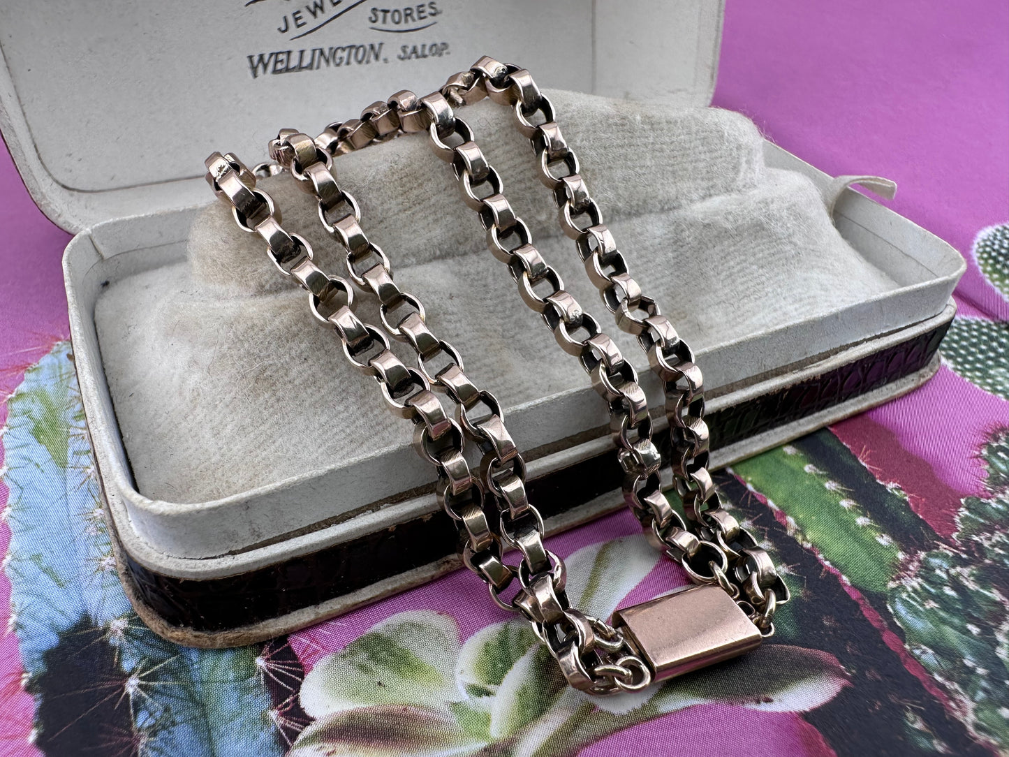 9ct Rose Gold two strand belcher bracelet