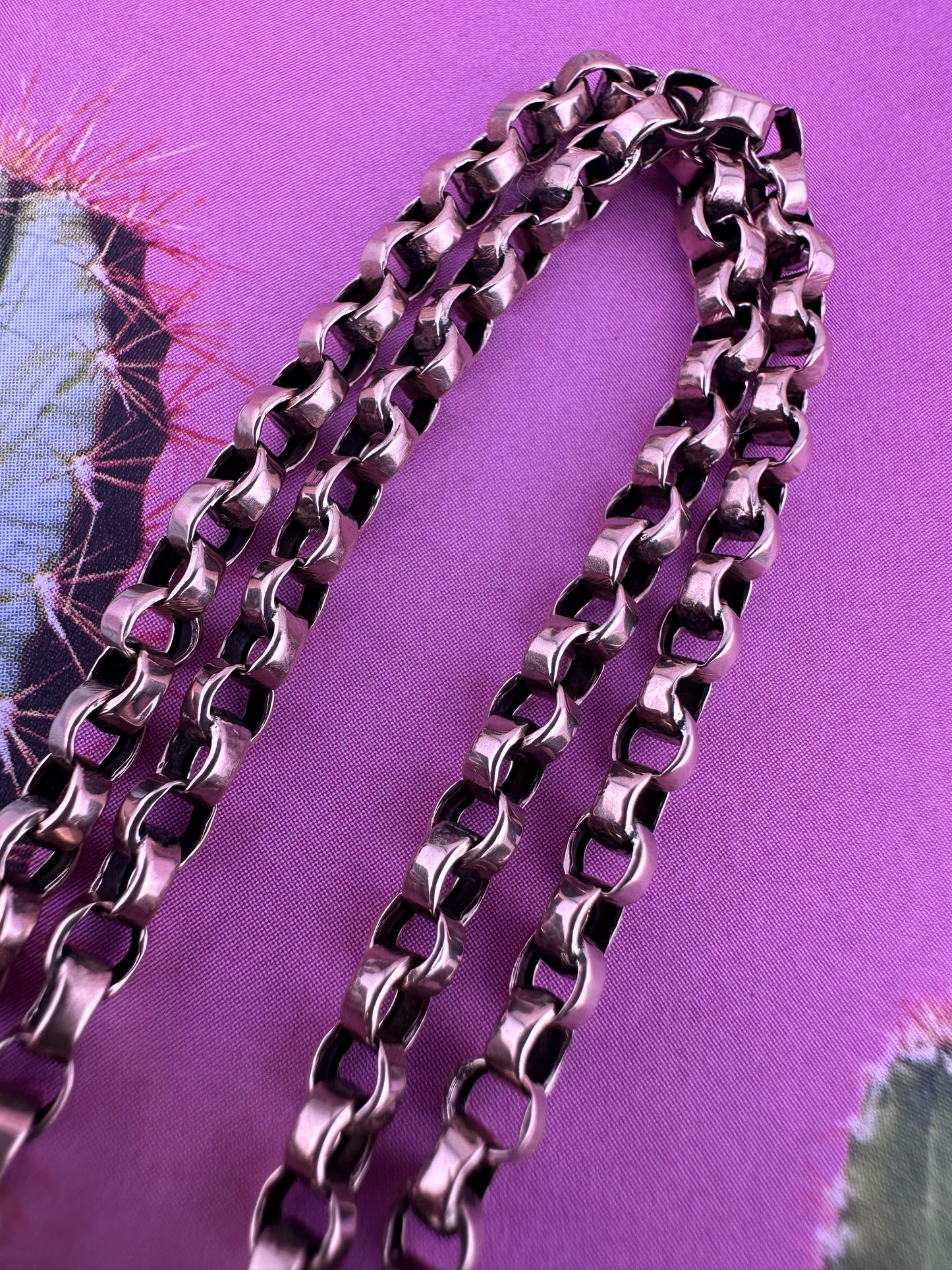 9ct Rose Gold two strand belcher bracelet