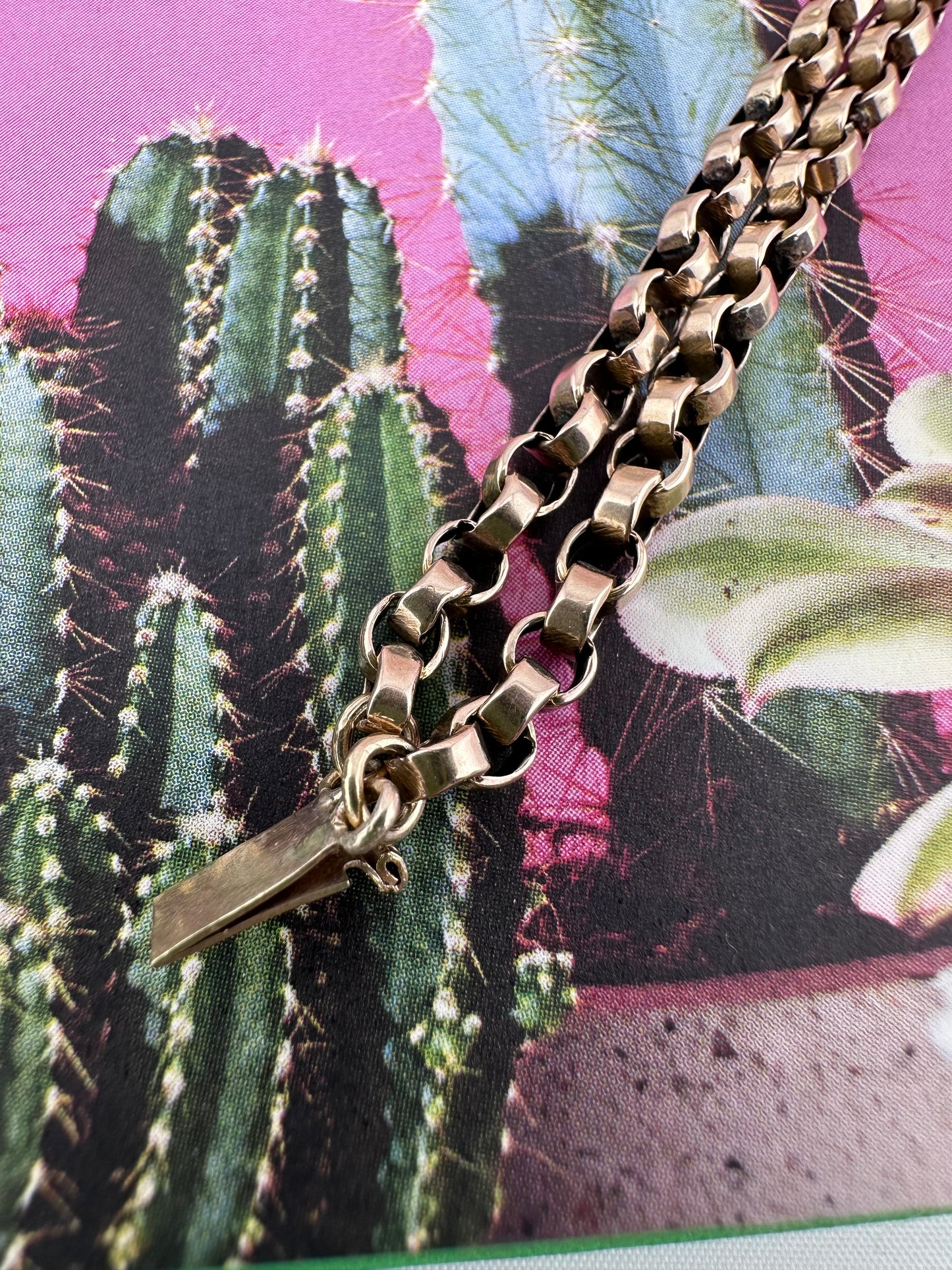 9ct Rose Gold two strand belcher bracelet