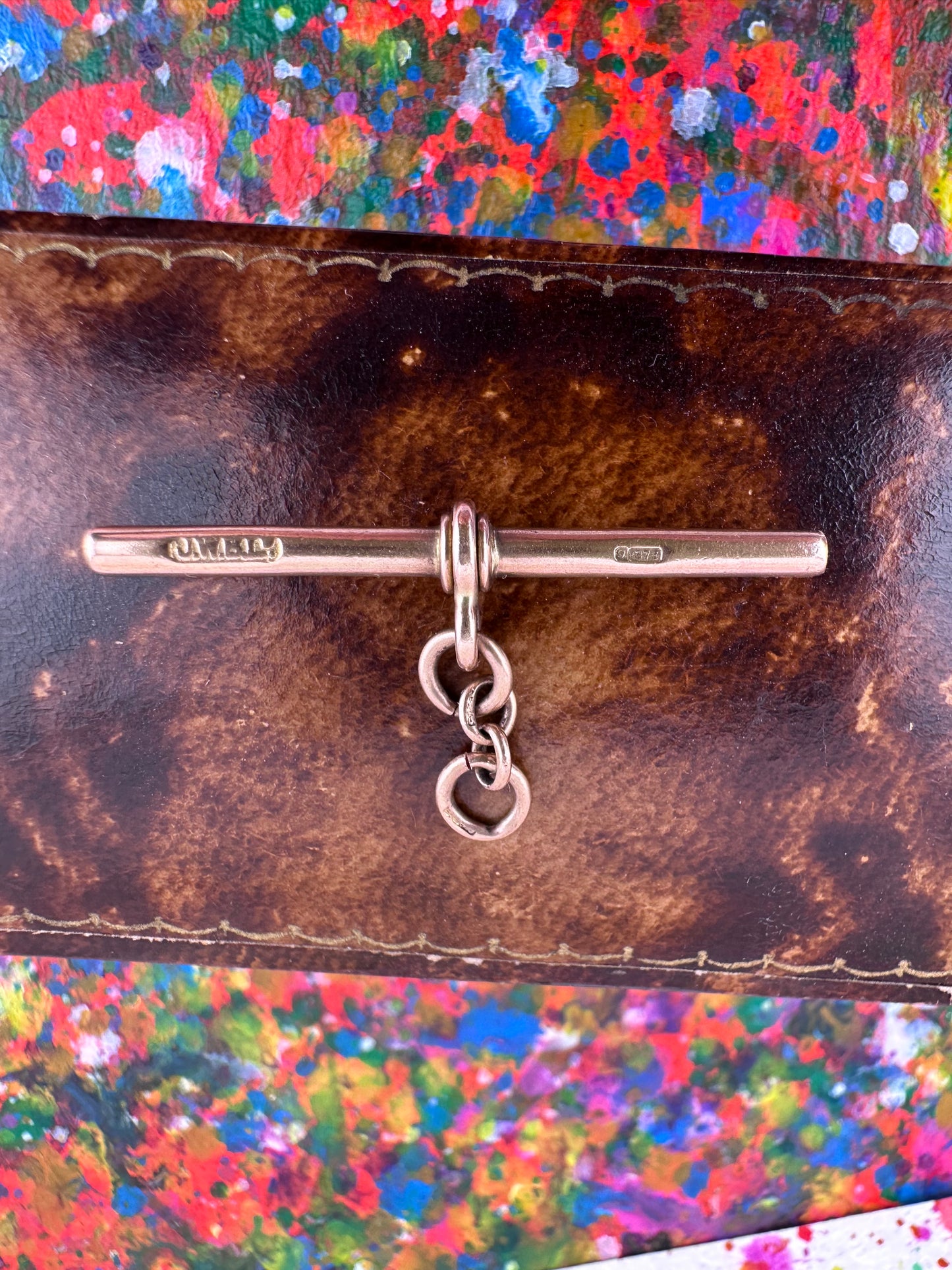 Antique 9ct Rose Gold T-Bar