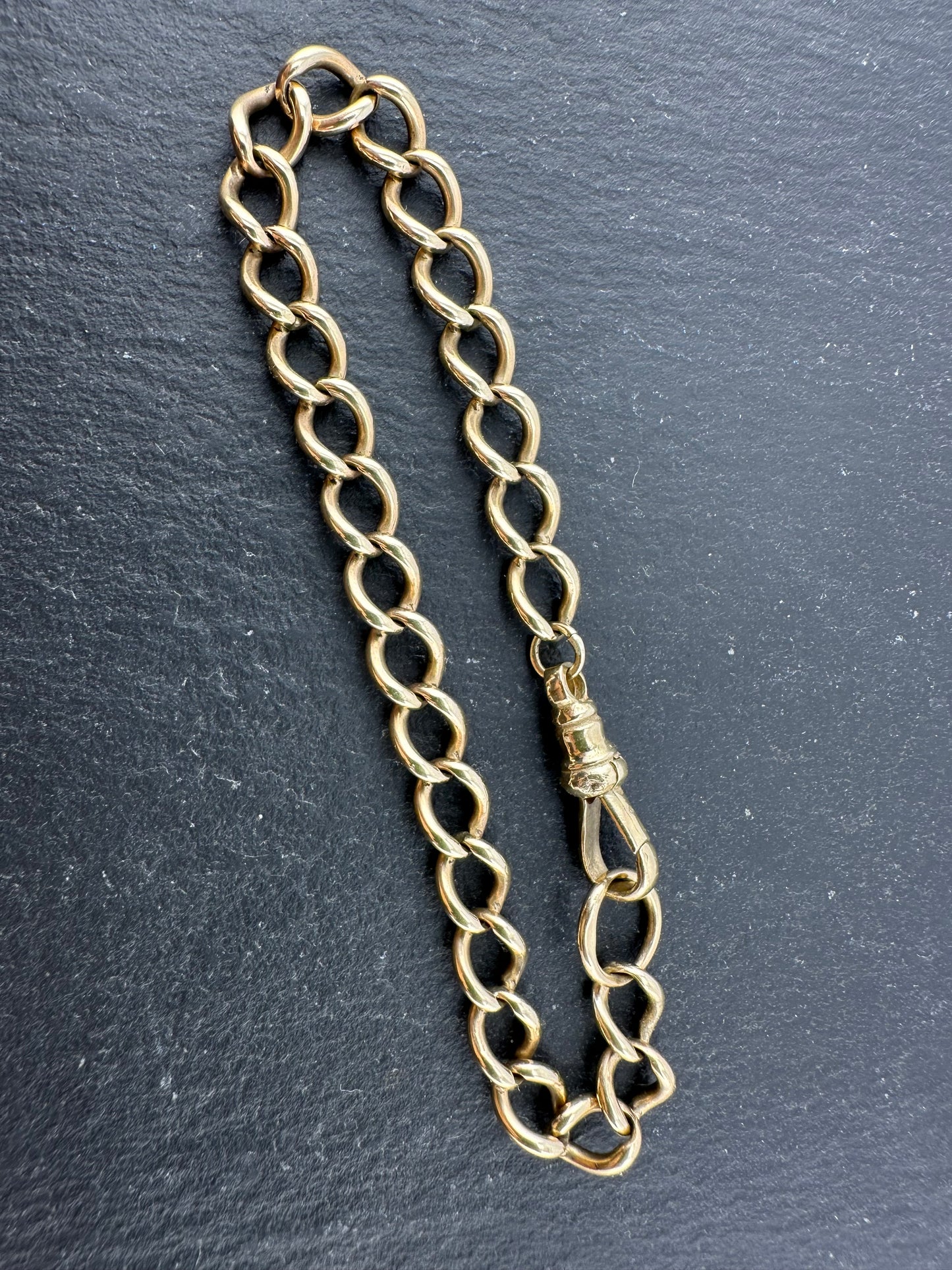 9ct Curb Bracelet with dog clip