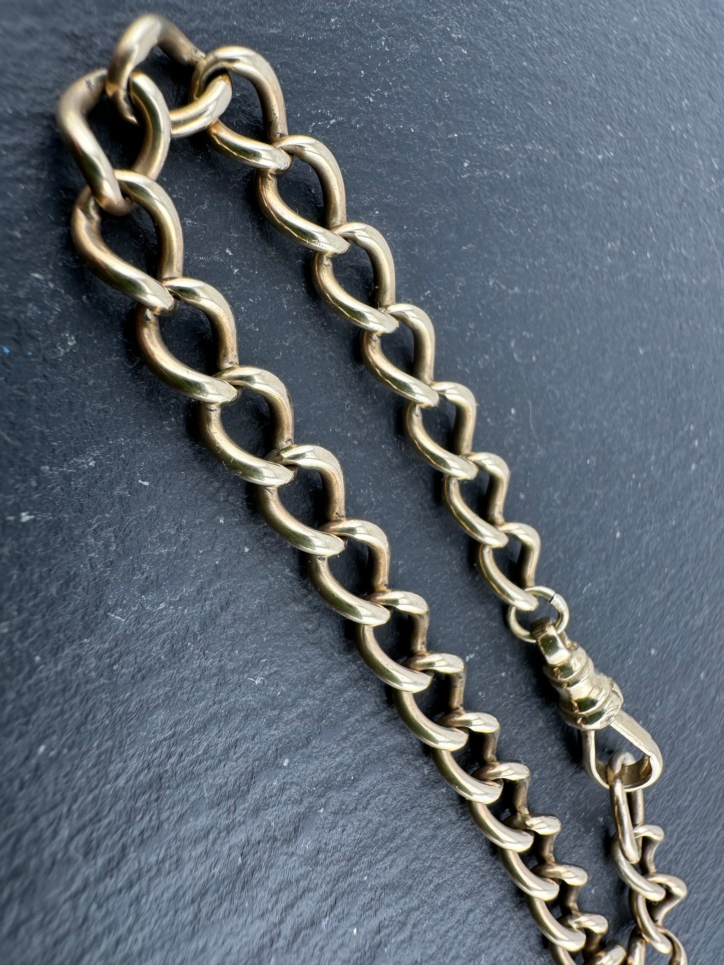 9ct Curb Bracelet with dog clip