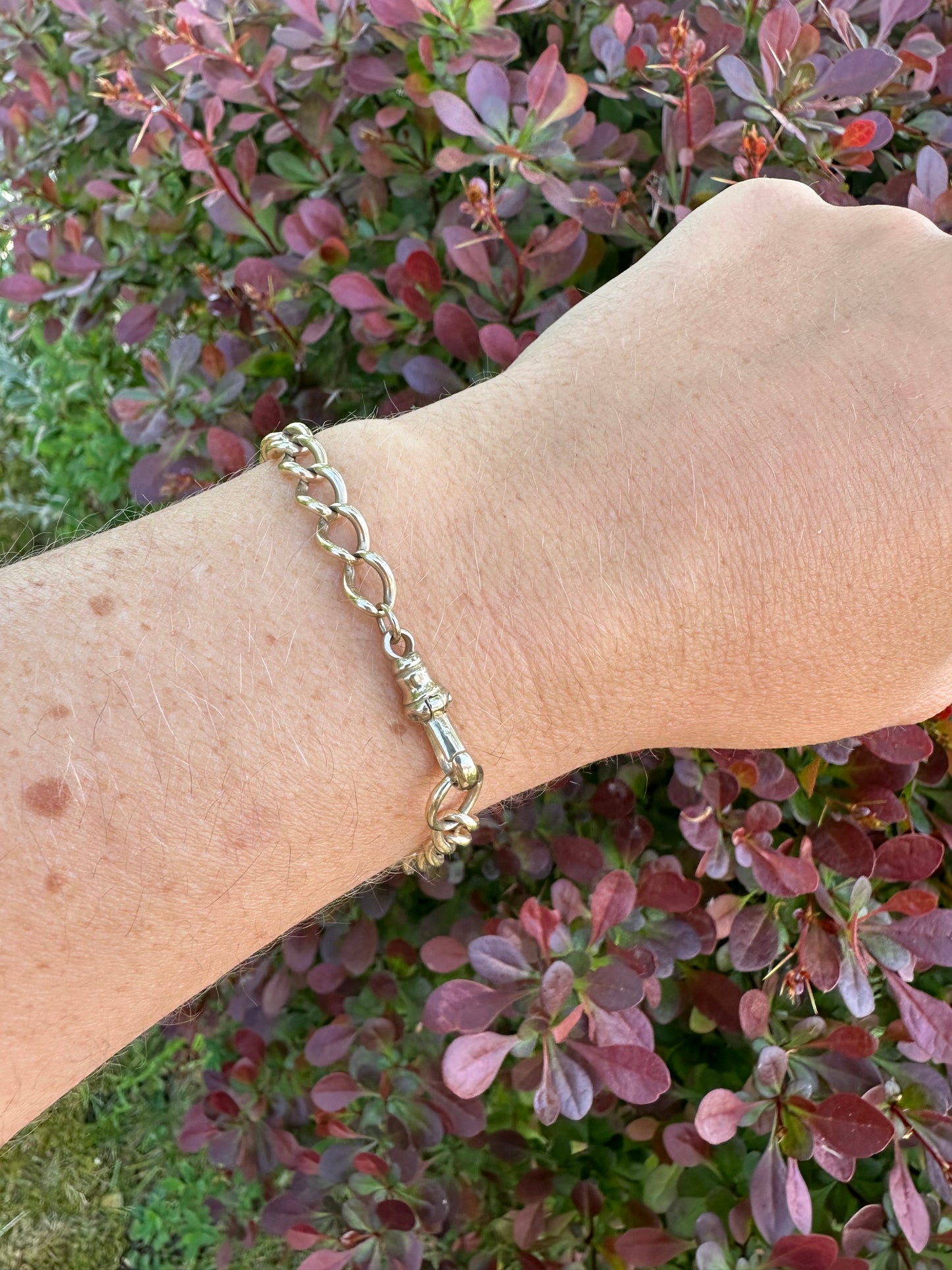 9ct Curb Bracelet with dog clip