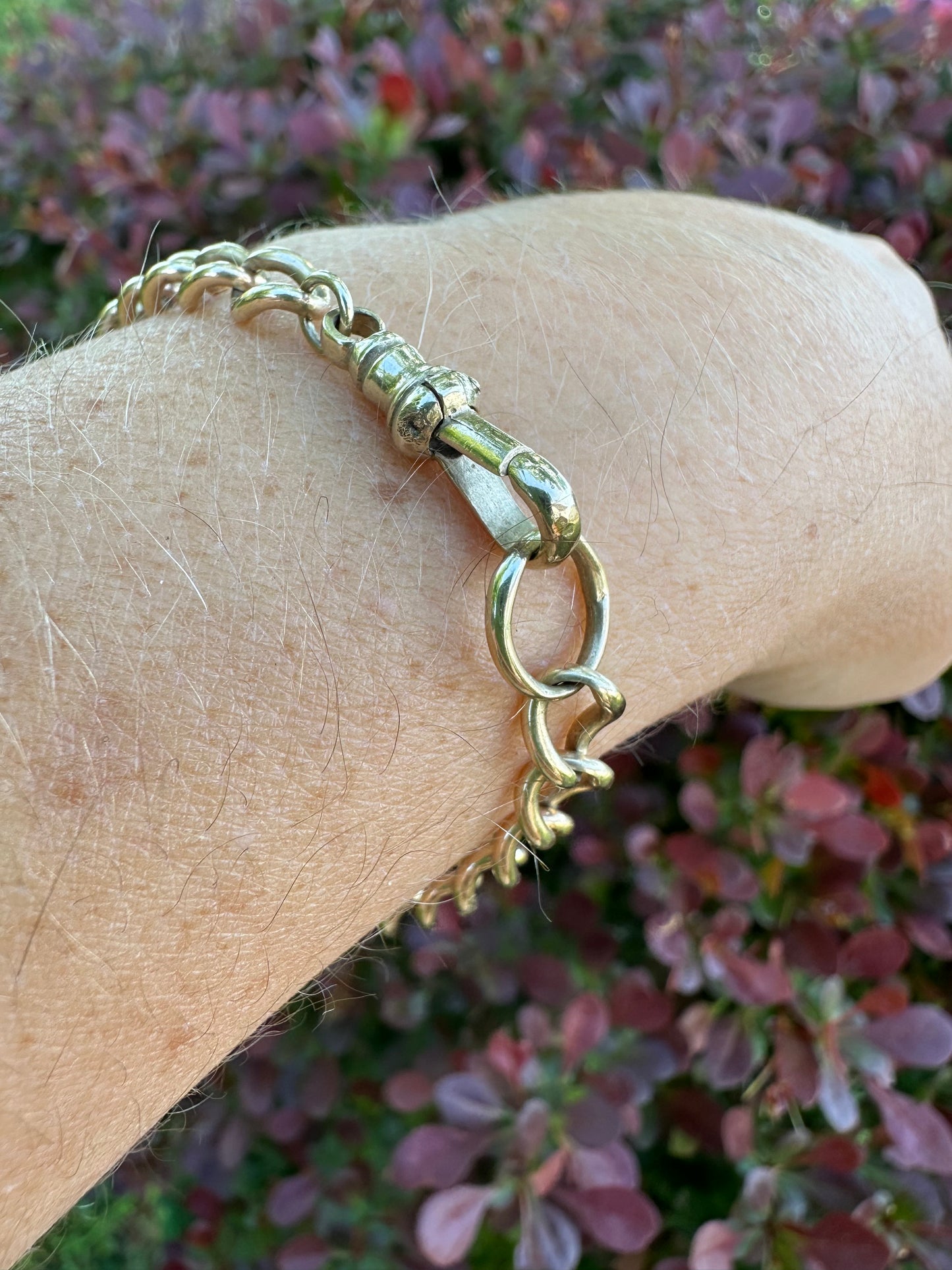 9ct Curb Bracelet with dog clip