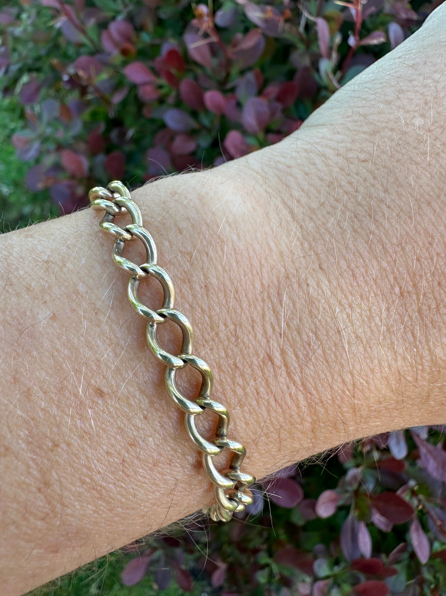 9ct Curb Bracelet with dog clip