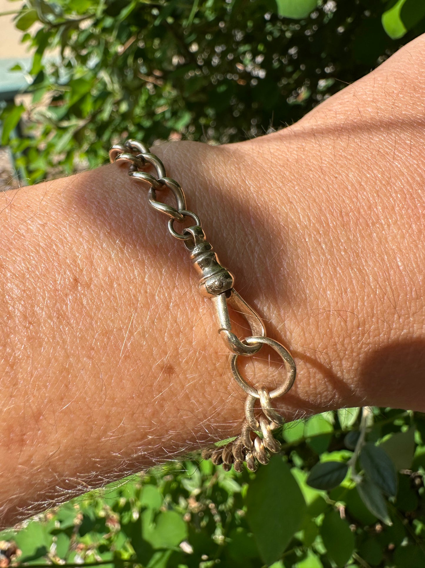 9ct Curb Bracelet with dog clip
