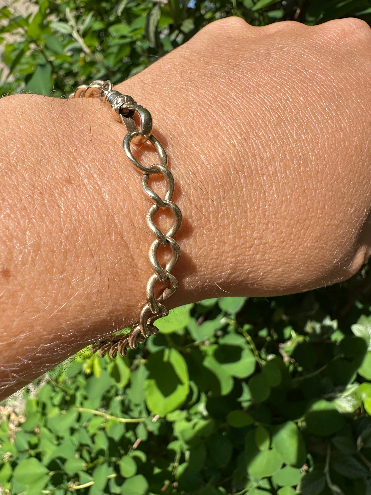 9ct Curb Bracelet with dog clip